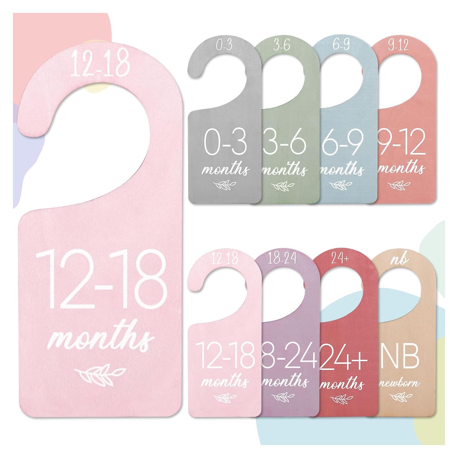 Divisores de Armario para Bebés Whaline 8 Piezas Boho Madera