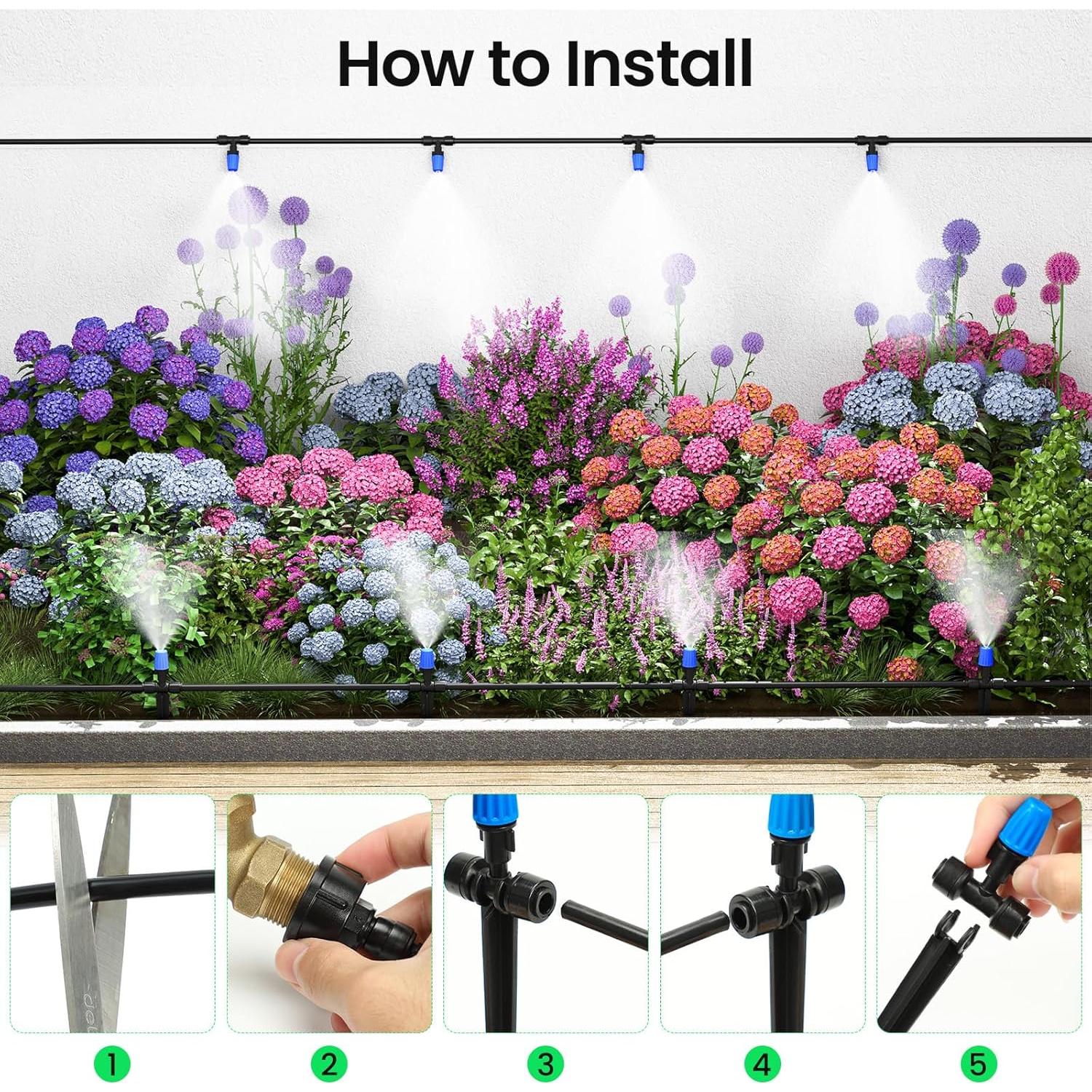 Sistema de Riego por Nebulización MIXC 19.81m Ajustable