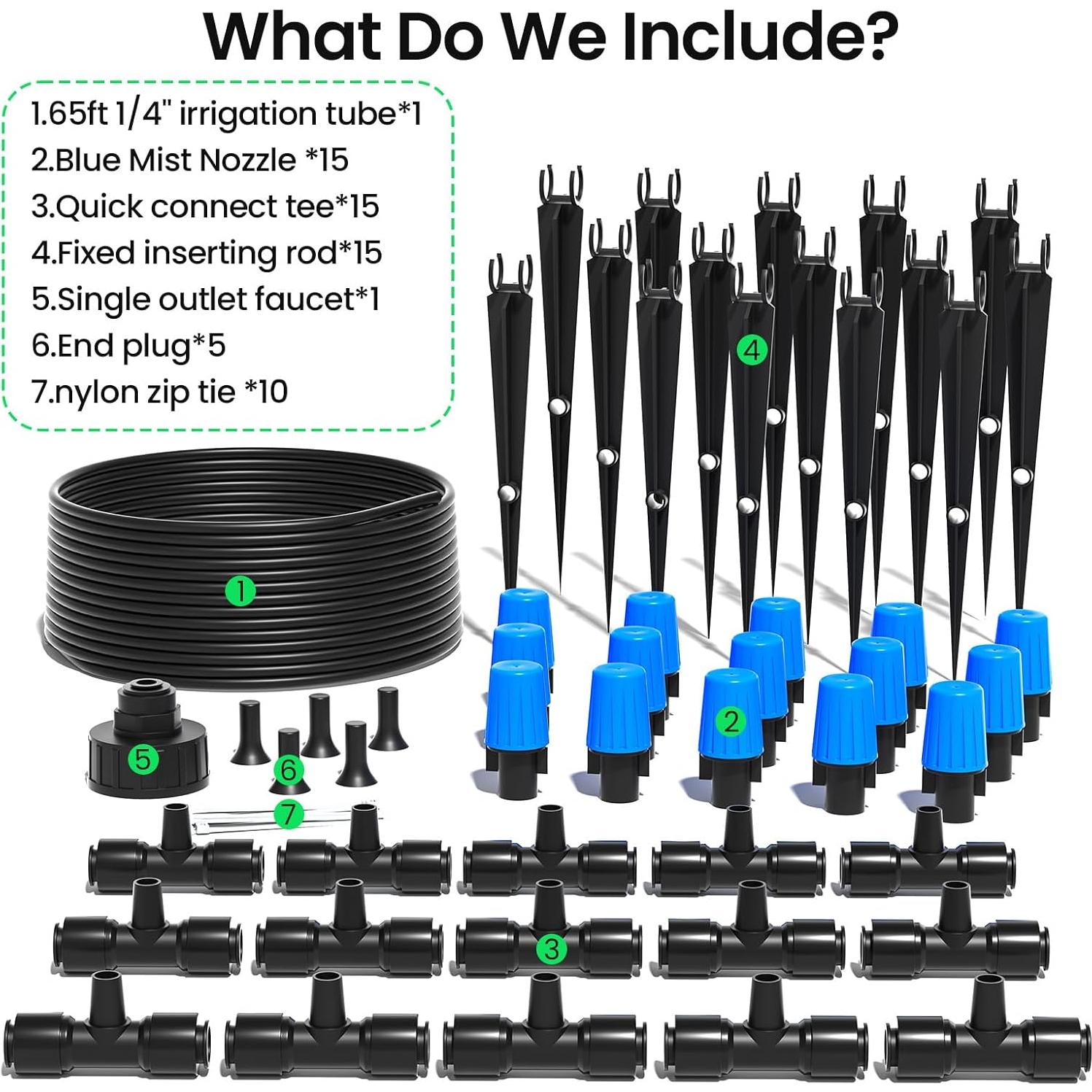 Sistema de Riego por Nebulización MIXC 19.81m Ajustable