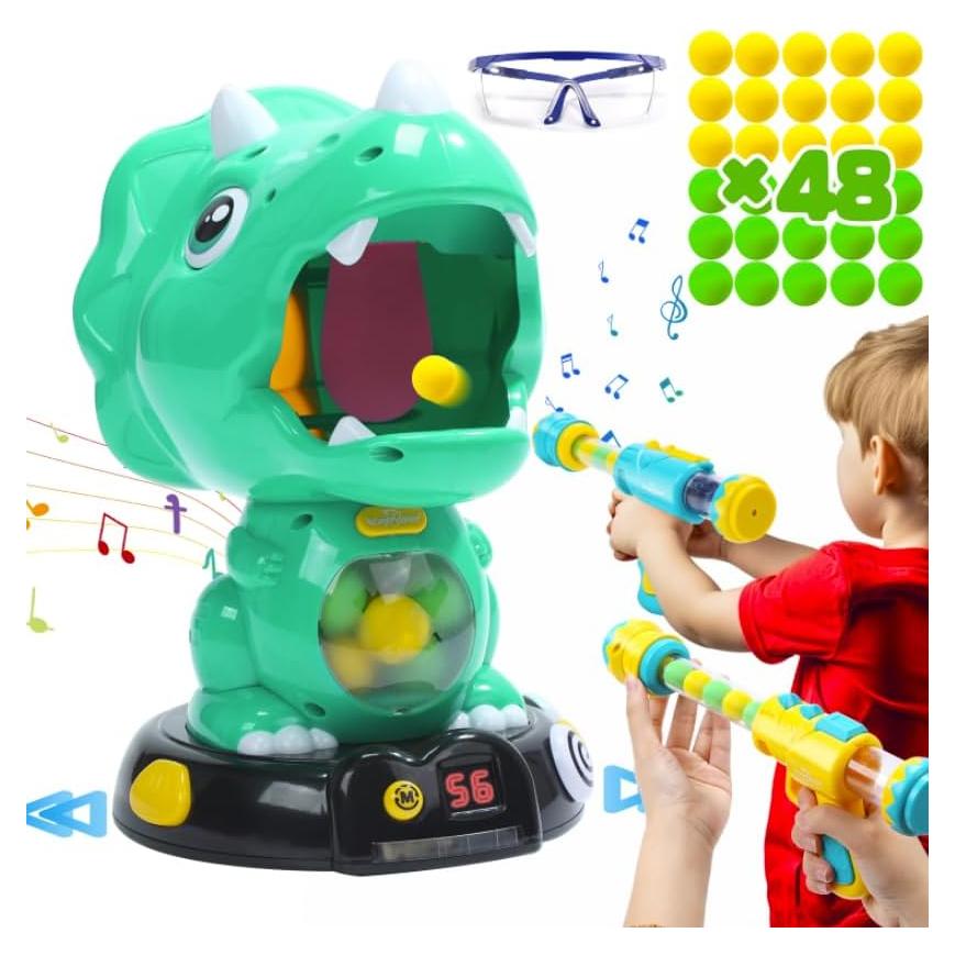 Juguete de Tiro Dinosaurio EagleStone 8808-10Blv con 48 Pelotas