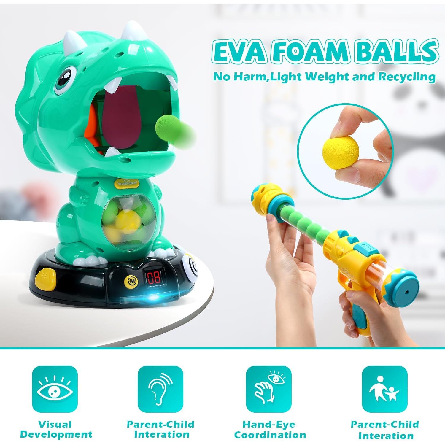 Juguete de Tiro Dinosaurio EagleStone 8808-10Blv con 48 Pelotas