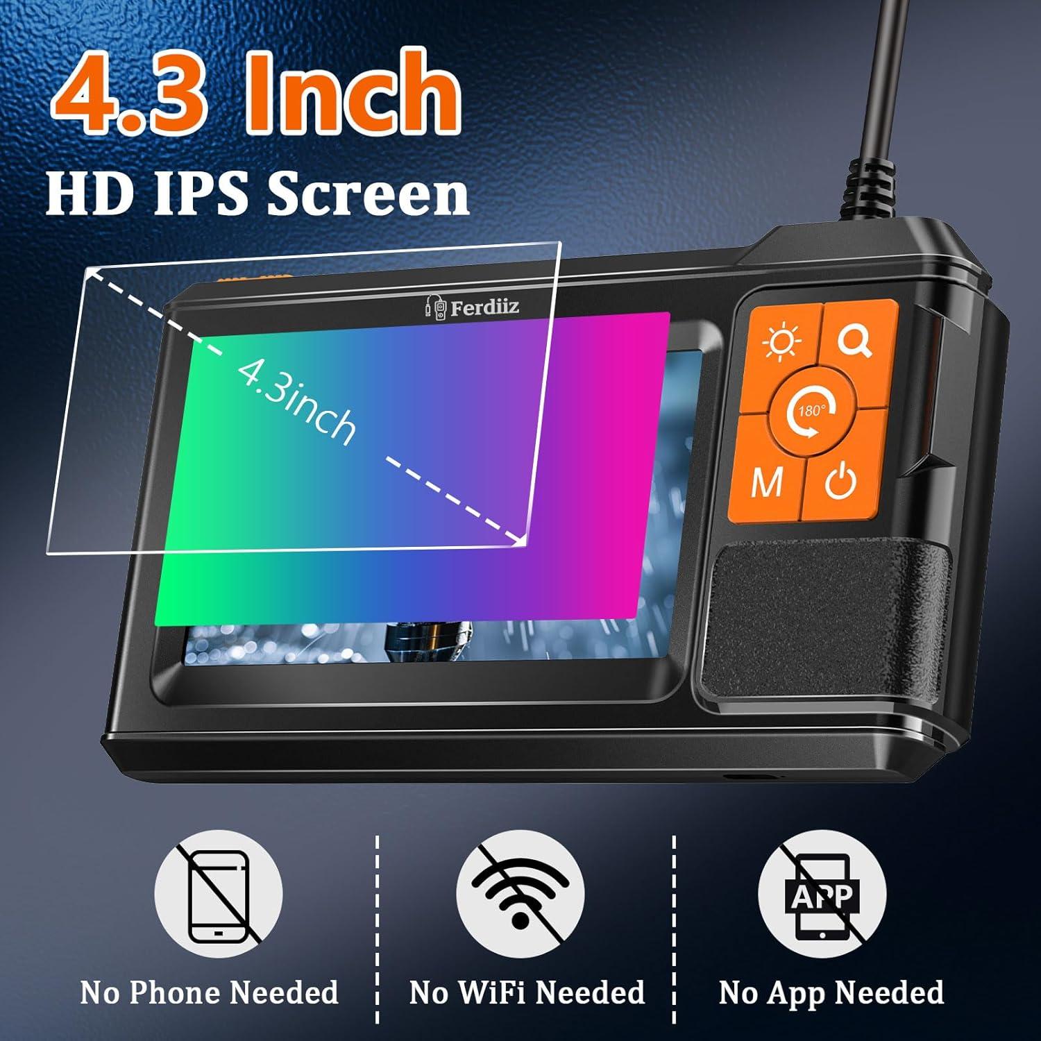 Borescopio Doble Lente Ferdiiz 5m IP67 HD 1920P con Luz