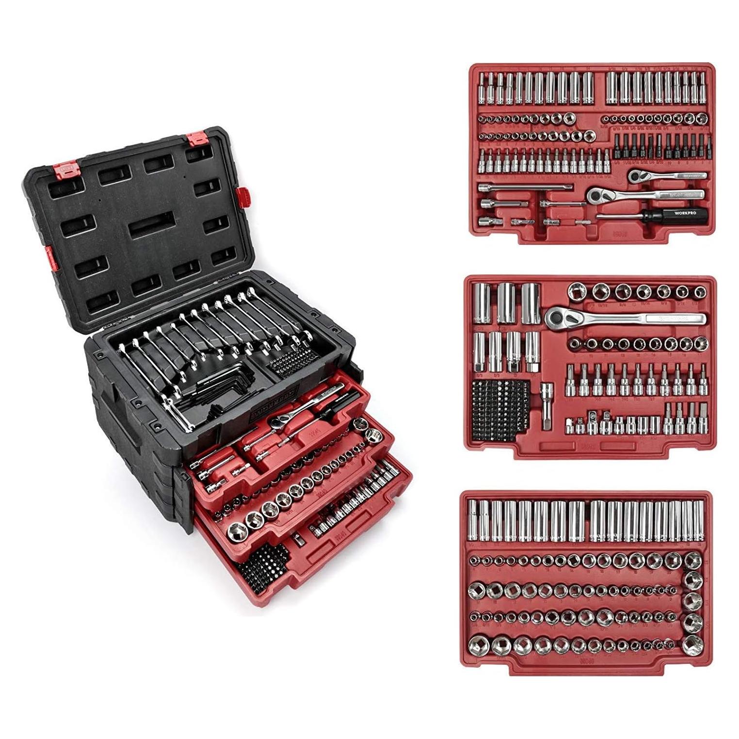 Juego de 450 Piezas de Llaves de Vaso WORKPRO Mecánico