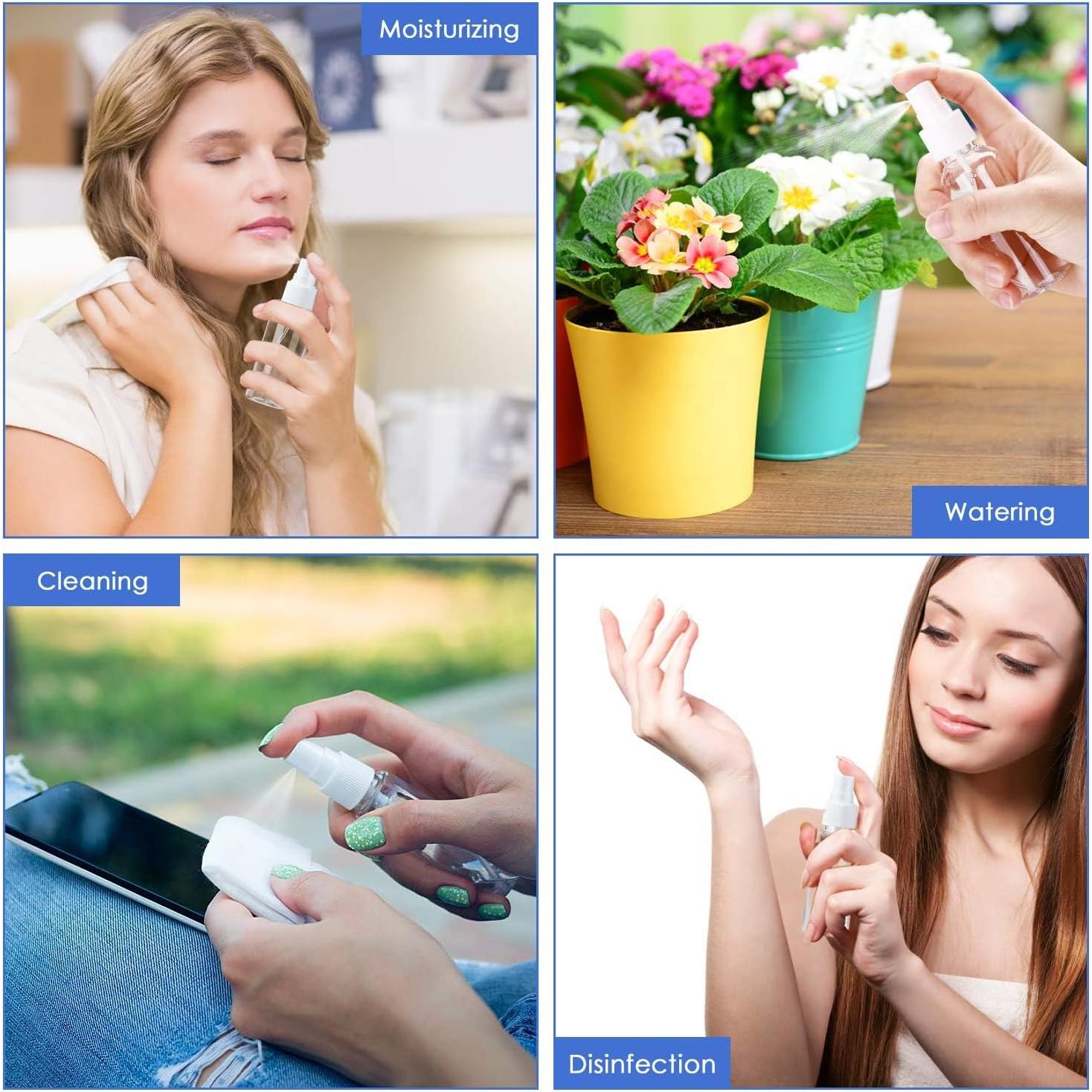 24 Botellas Mini Spray 60ml E-accexpert Recargables con Etiquetas