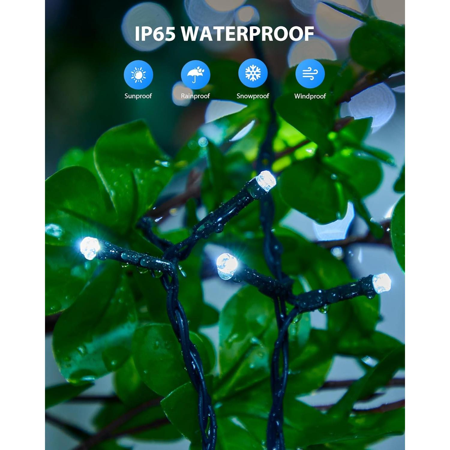 Luces de Cadena Solares Brightown 14m 120 LED IP65 2 Paquete