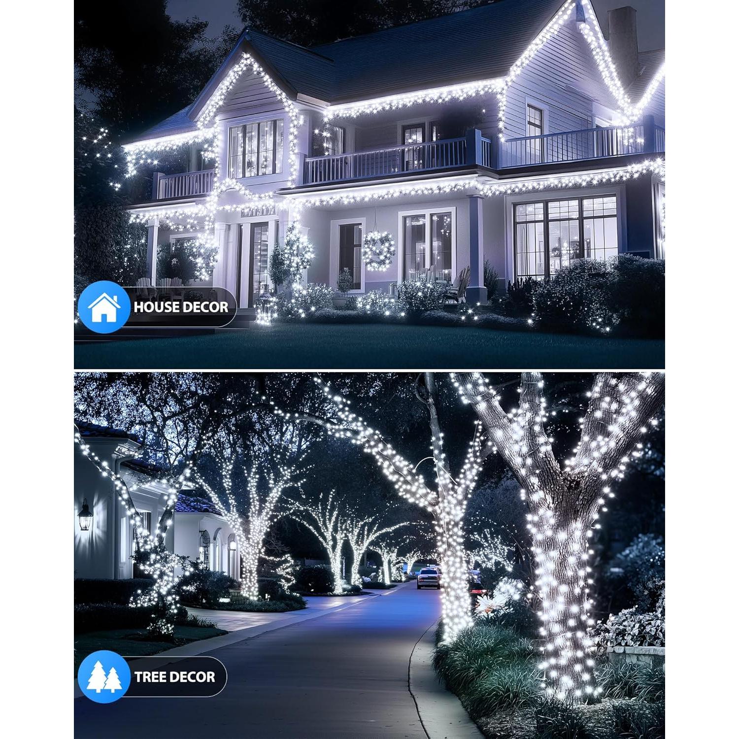 Luces de Cadena Solares Brightown 14m 120 LED IP65 2 Paquete