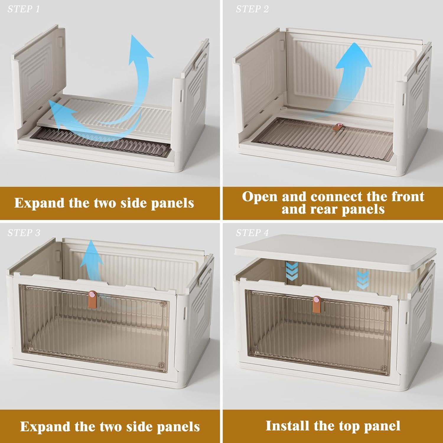 Contenedor de Almacenamiento YFXCVSL 3 Niveles 70L con Ruedas