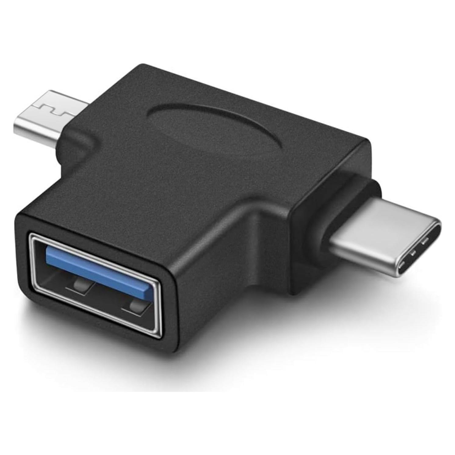 Convertidor OTG 2 en 1 USB 3.0 URWOOW a Micro USB y Tipo C