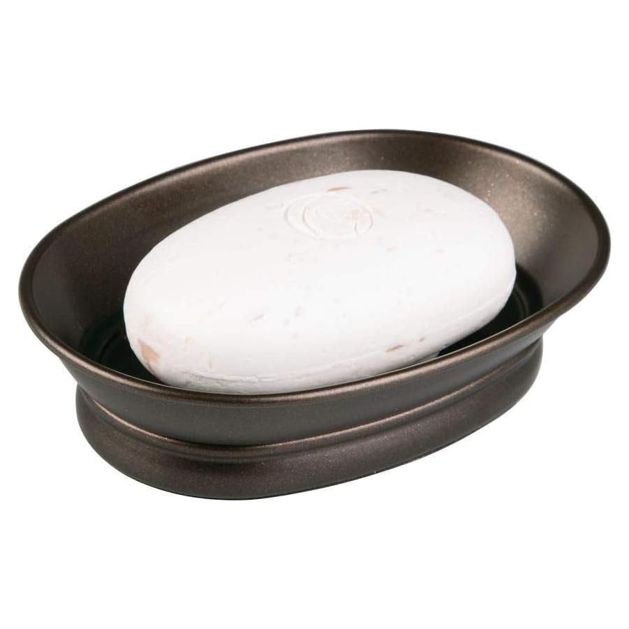Plato de Jabón InterDesign York de Acero Bronce 9.83x13.97 cm