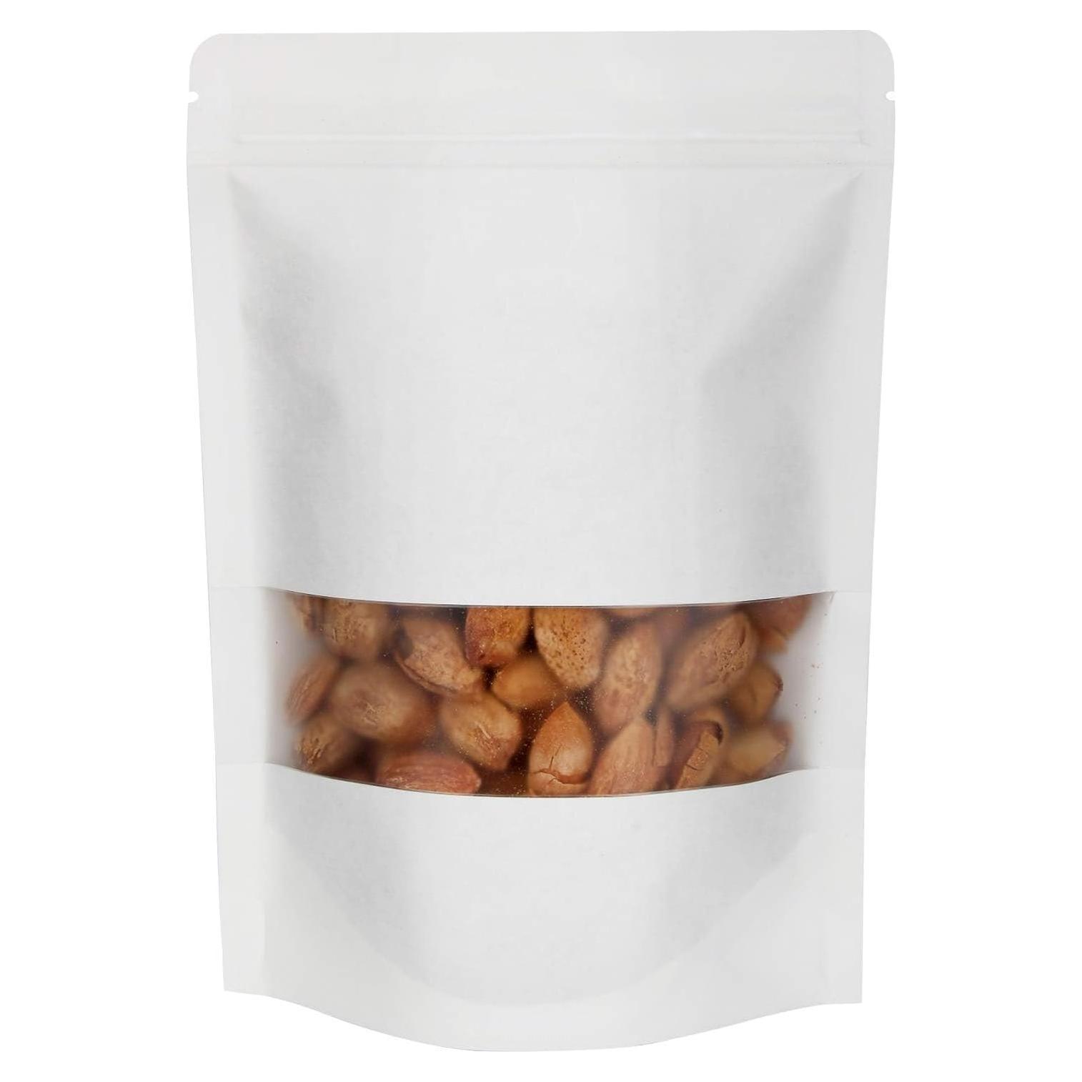 50 Bolsas Reutilizables Blisstime Papel Kraft Blanco 9.9x14.9cm