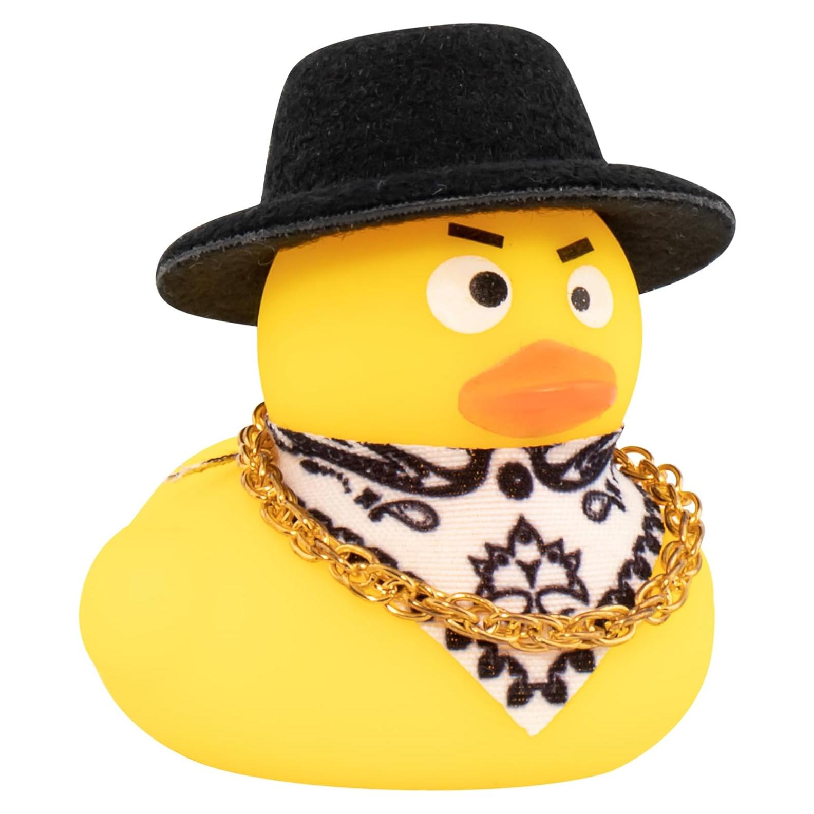 Pato de Goma Wonuu con Sombrero y Gafas para Auto