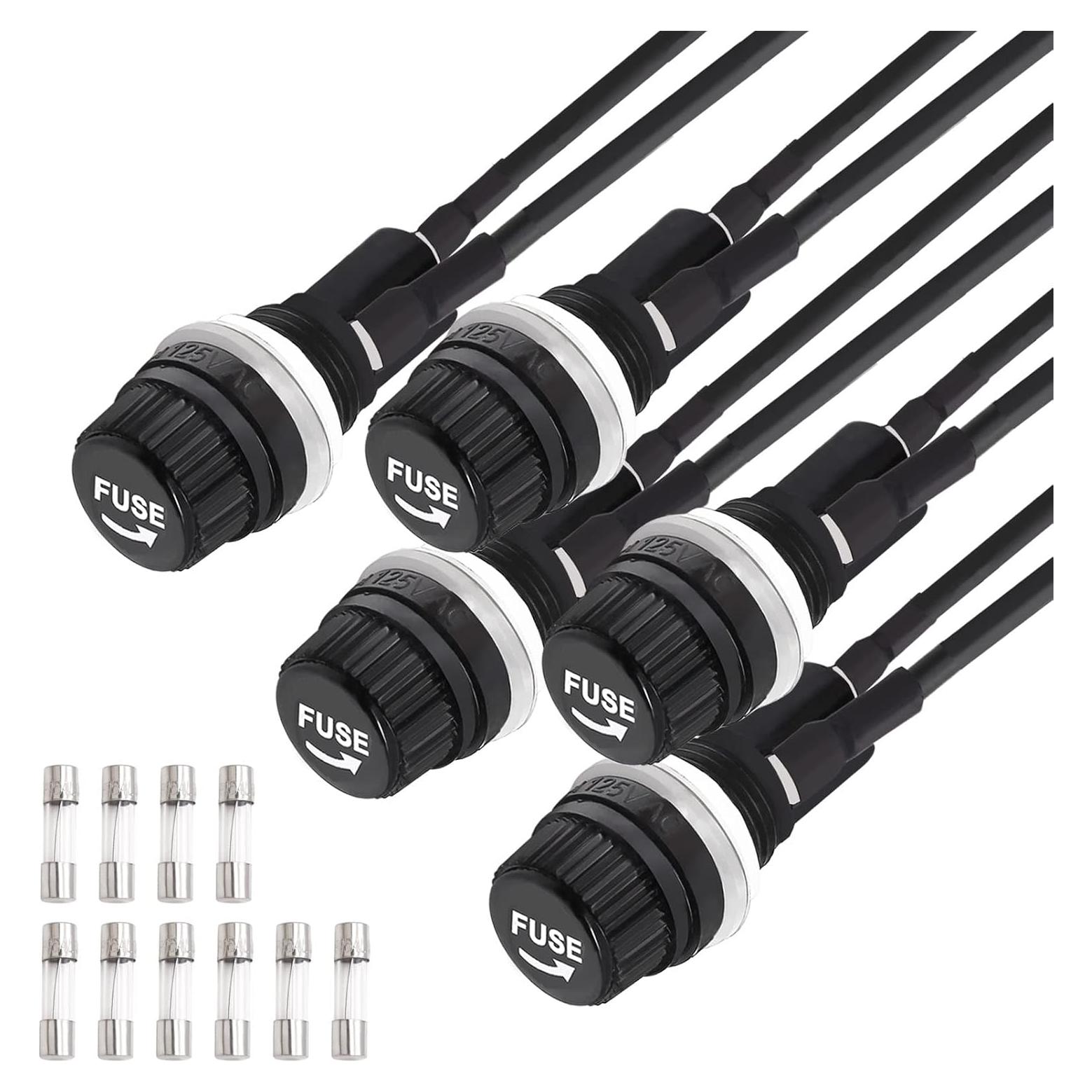 Soporte de Fusible Montado en Panel Tnisesm 5x20mm con Cables