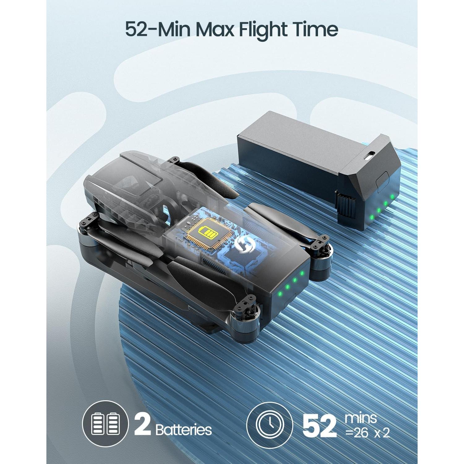 Drone Holy Stone HS720G 4K con Gimbal y 52 Min Vuelo