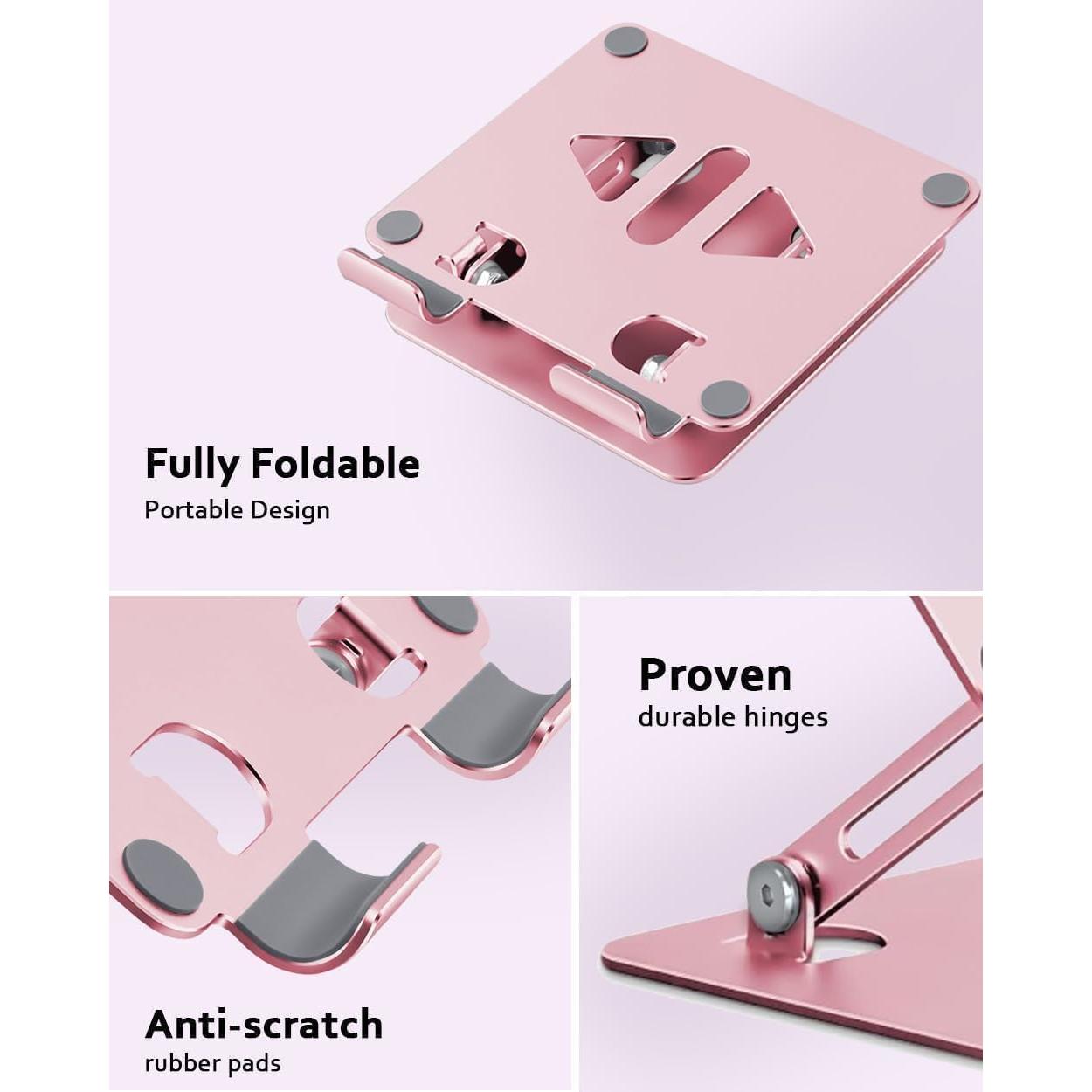Soporte para Tablet Aoviho T2 Ajustable 4-13 Pulgadas Oro Rosa