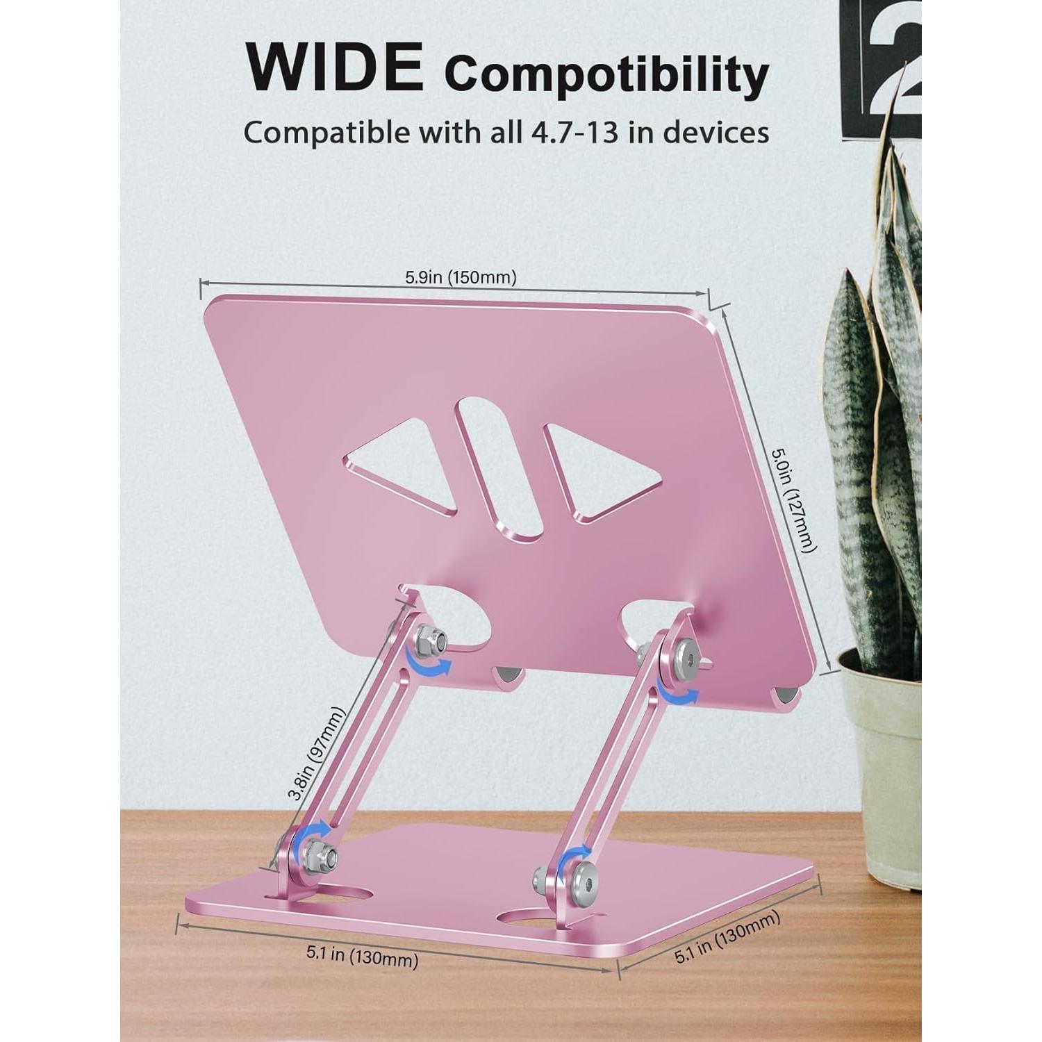 Soporte para Tablet Aoviho T2 Ajustable 4-13 Pulgadas Oro Rosa