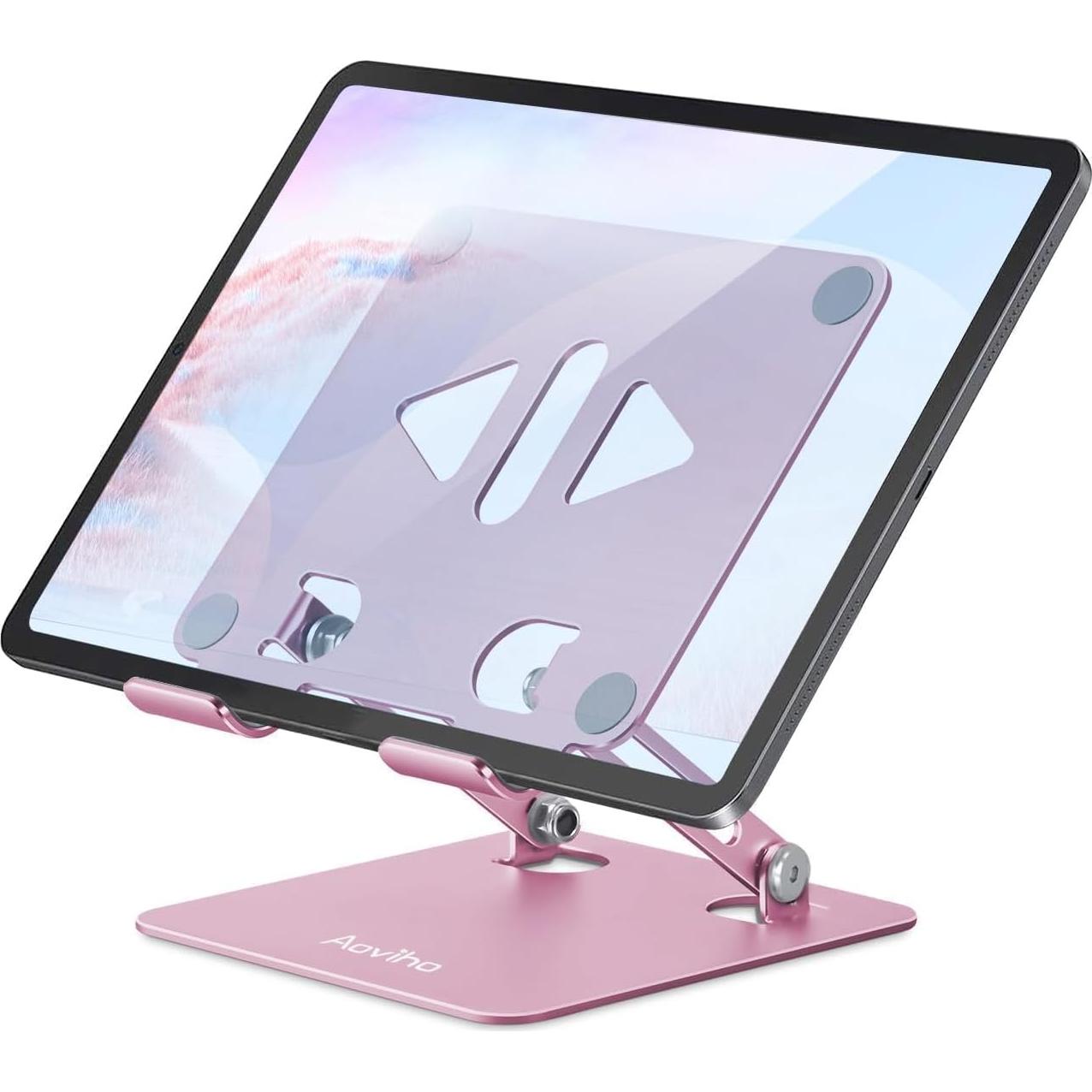 Soporte para Tablet Aoviho T2 Ajustable 4-13 Pulgadas Oro Rosa