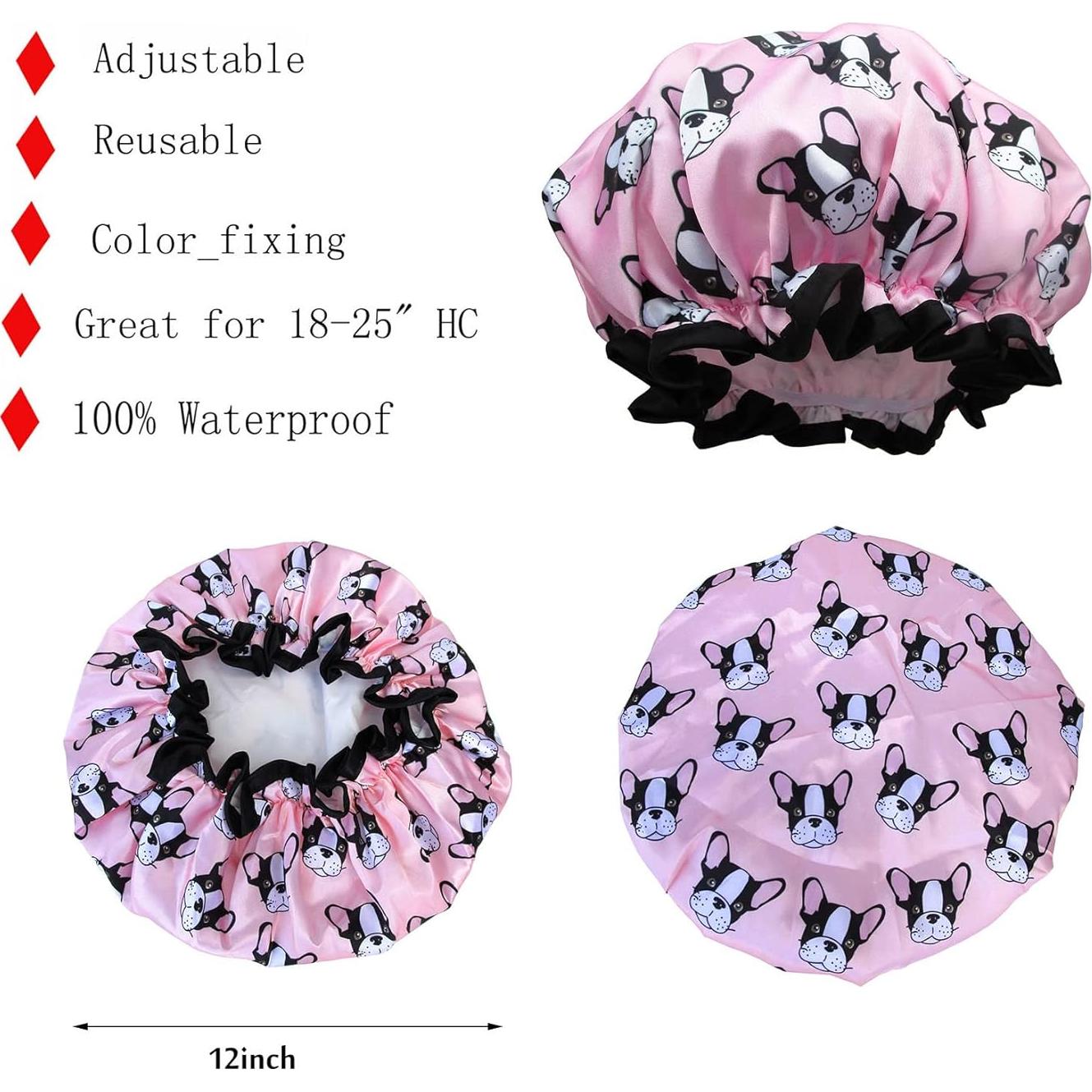 Gorro de Ducha Reutilizable Quanchen Impermeable para Cabello Largo