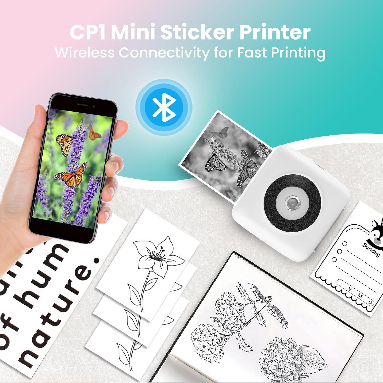 Impresora Mini de Etiquetas Genérica CG-CP1, 304 DPI, Bluetooth