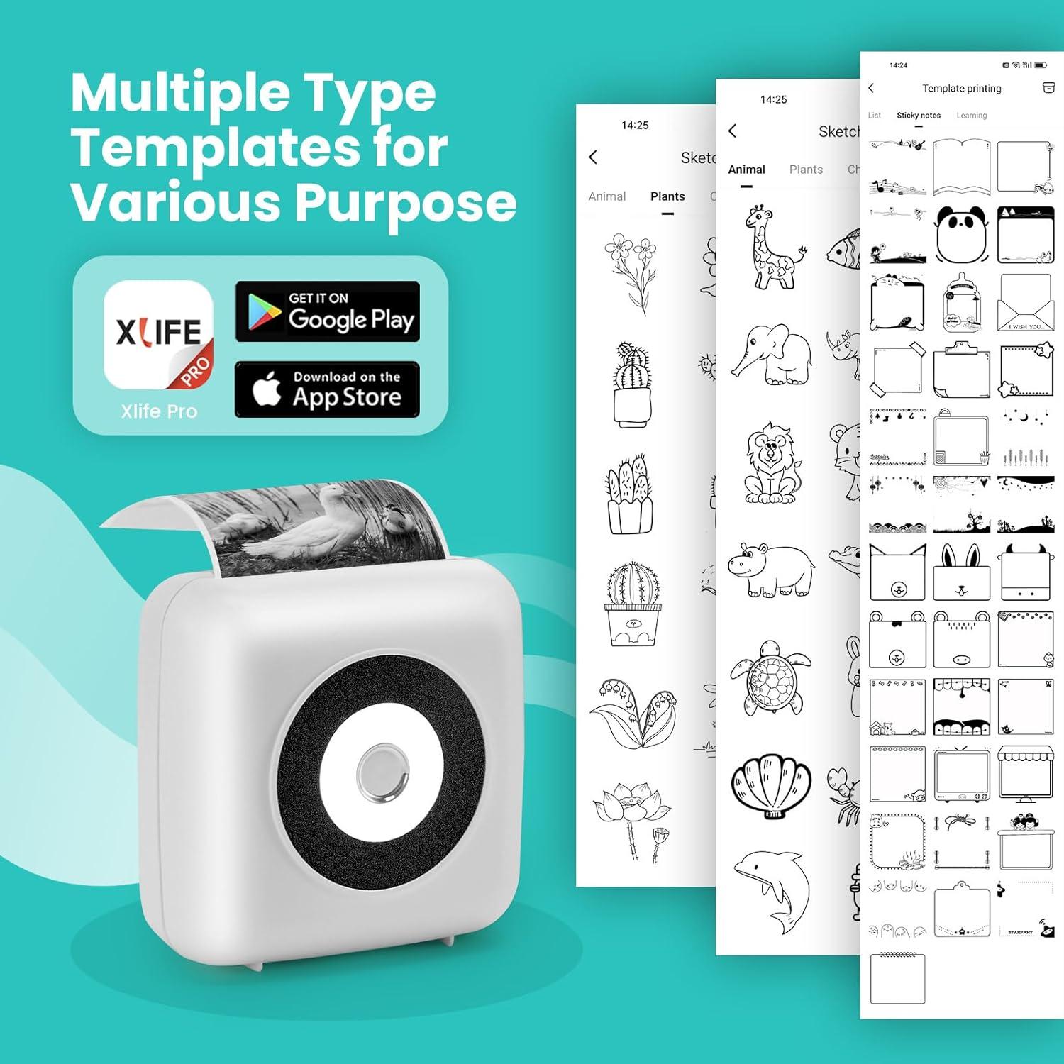 Impresora Mini de Etiquetas Genérica CG-CP1, 304 DPI, Bluetooth