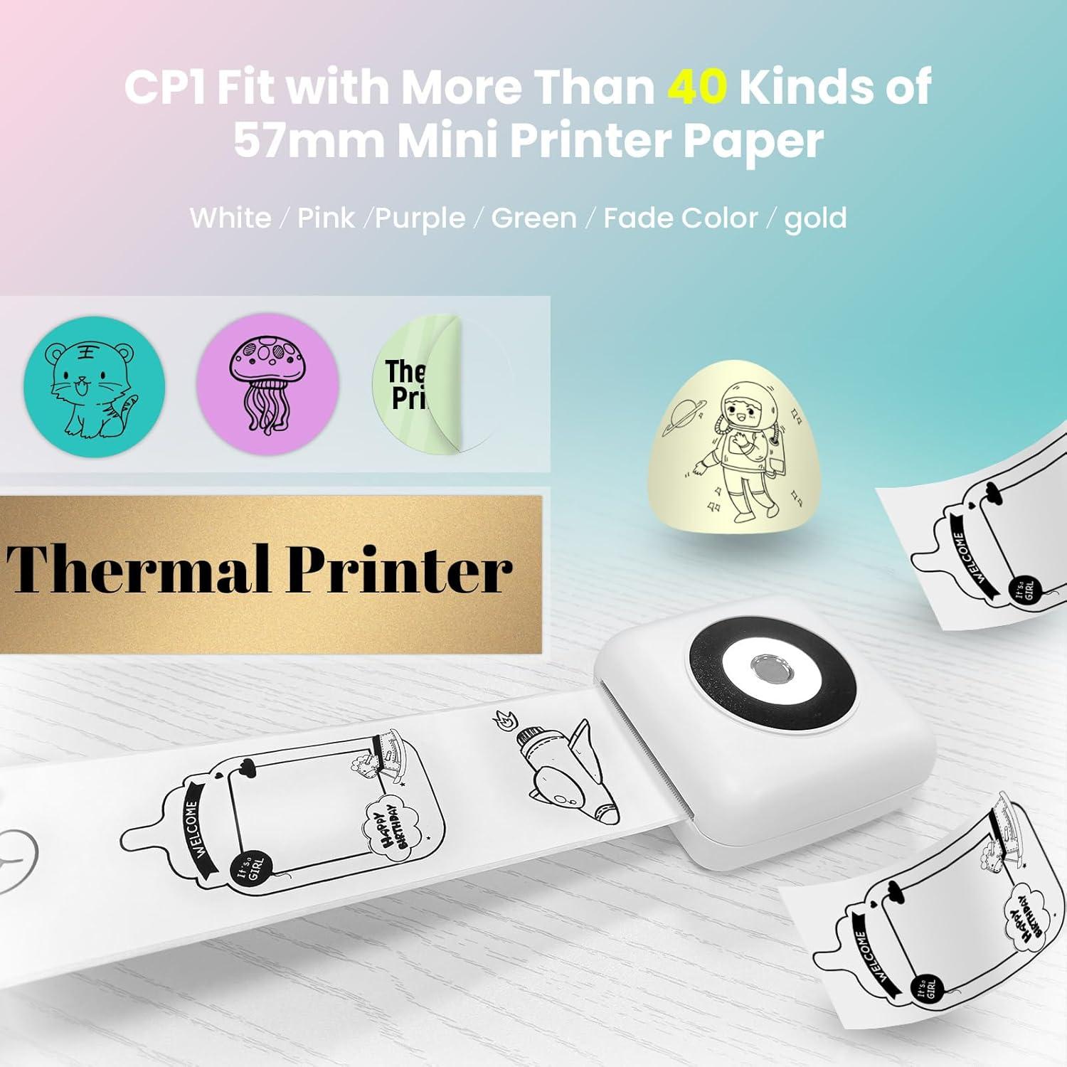 Impresora Mini de Etiquetas Genérica CG-CP1, 304 DPI, Bluetooth