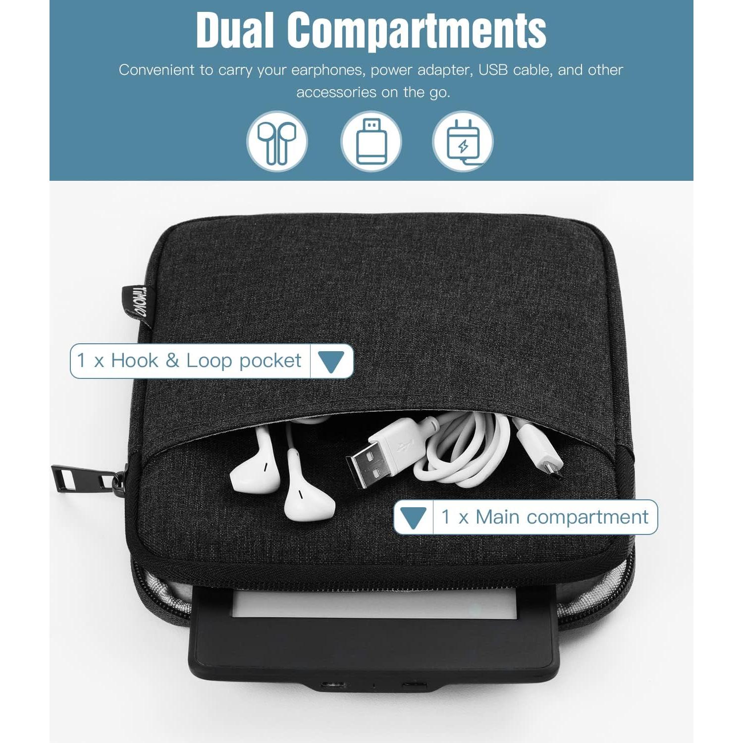 Funda TiMOVO para Kindle 6-7 Pulgadas Negra - Protección y Organización