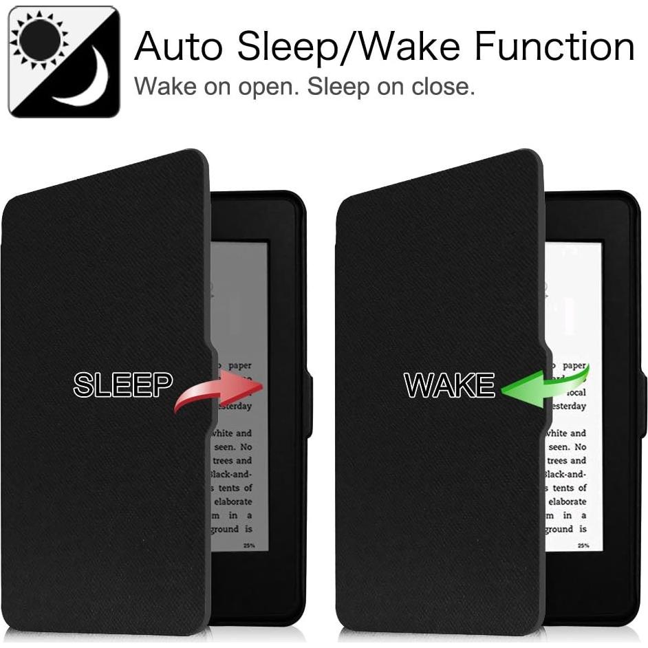 Funda Slimshell Fintie para Kindle Paperwhite 6" 2012-2017 Negra