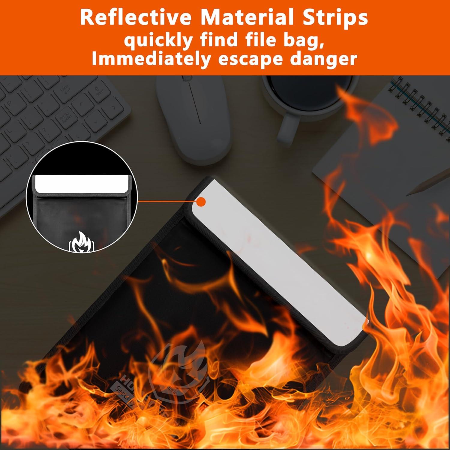 Bolsa de Documentos a Prueba de Fuego Epritliber 38x28 cm Negra