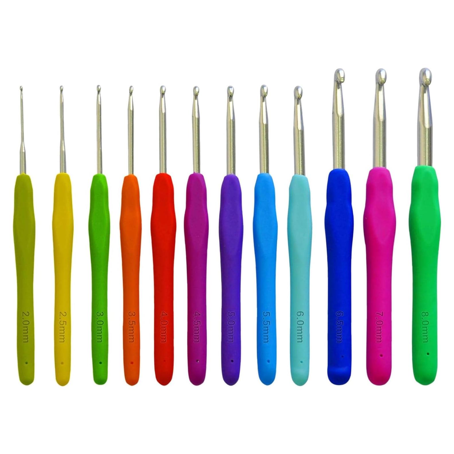 Ganchos de Crochet Ergonómicos Athena's Elements 12 Piezas 2-8 mm