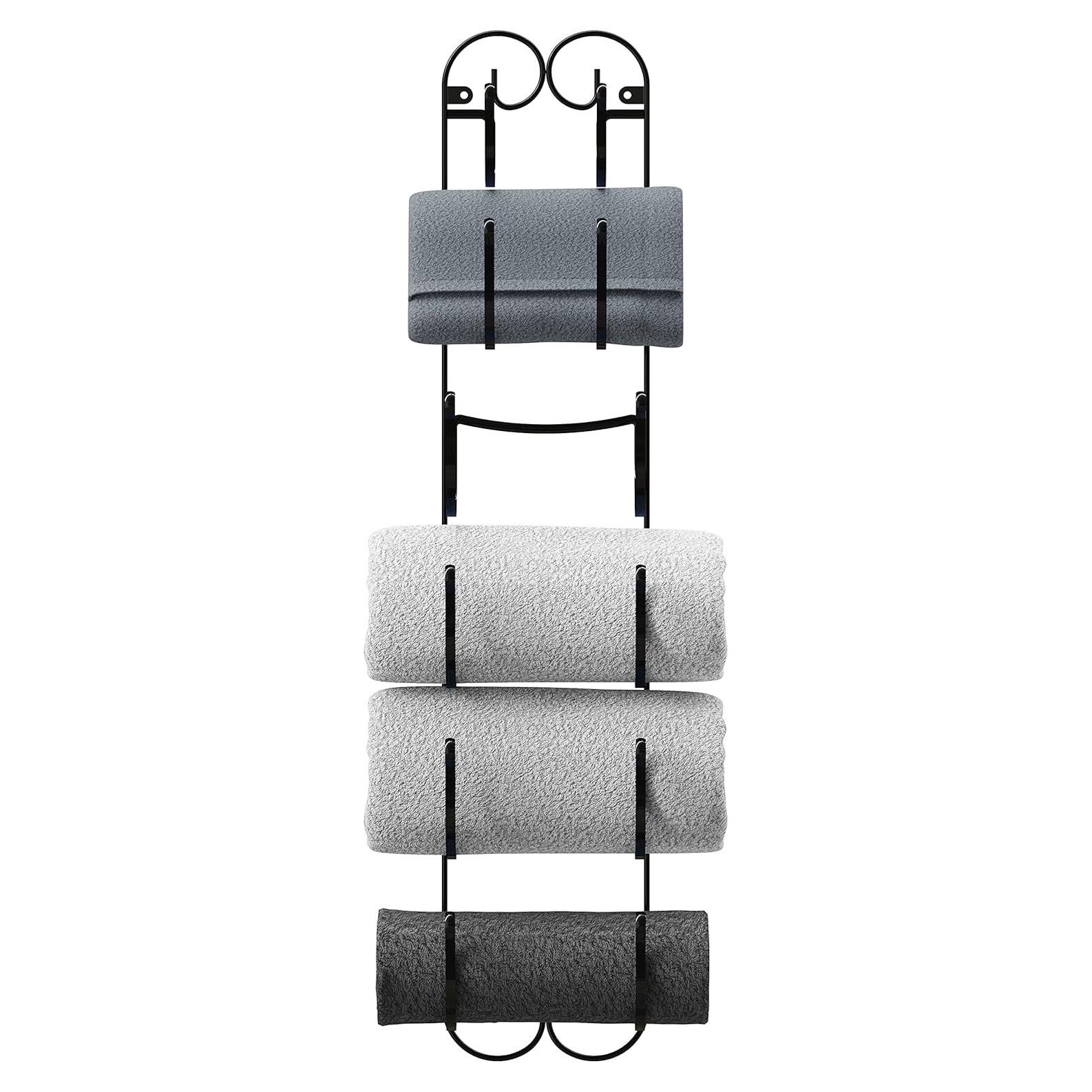 Soporte de Toallas Montado en Pared Deco Brothers 6 Niveles Bronce