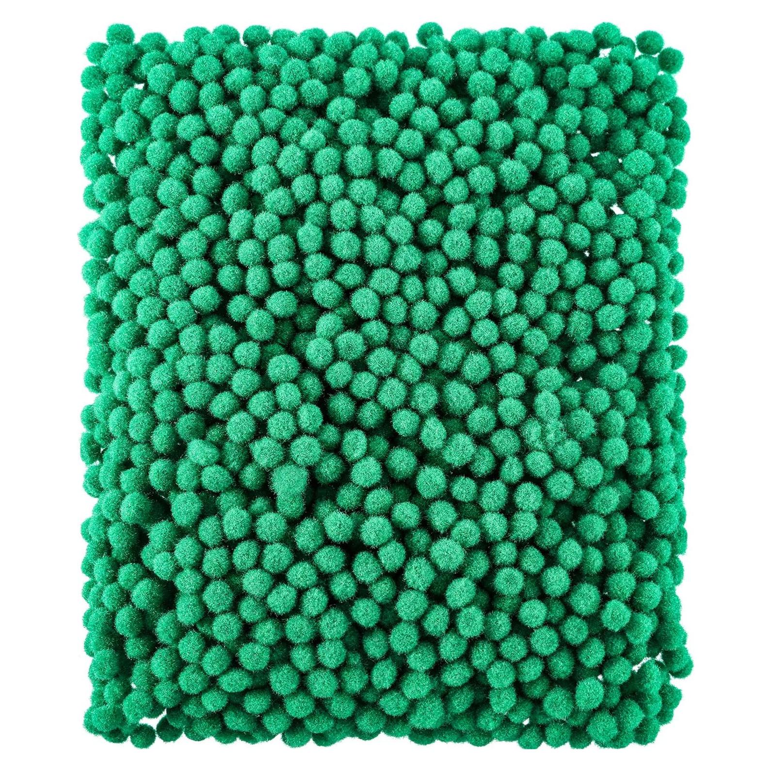 Pom Poms Shappy 2000 Piezas 6 mm Verde para Manualidades