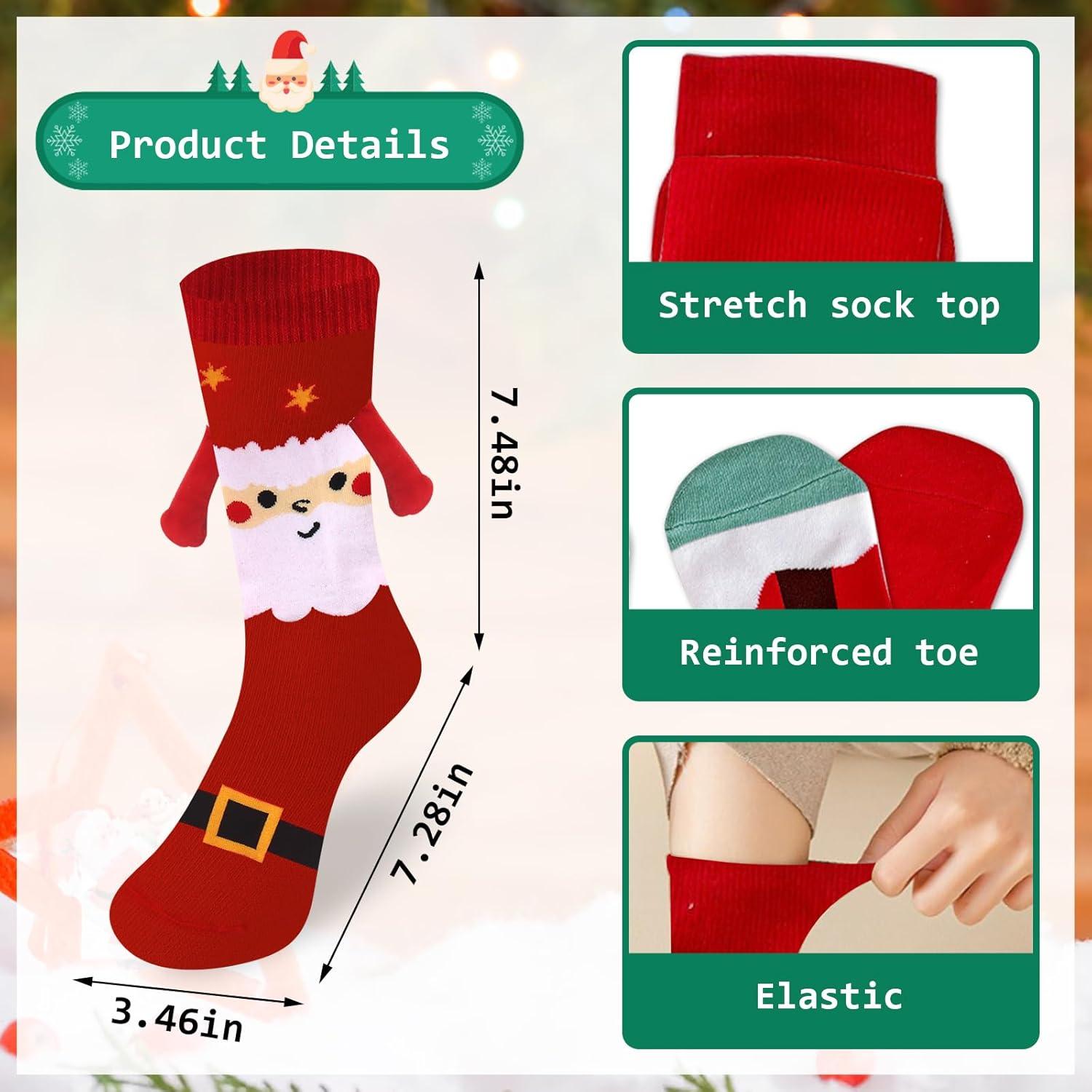 Calcetines Magnéticos 3D Navidad Estivaux - 2 Pares