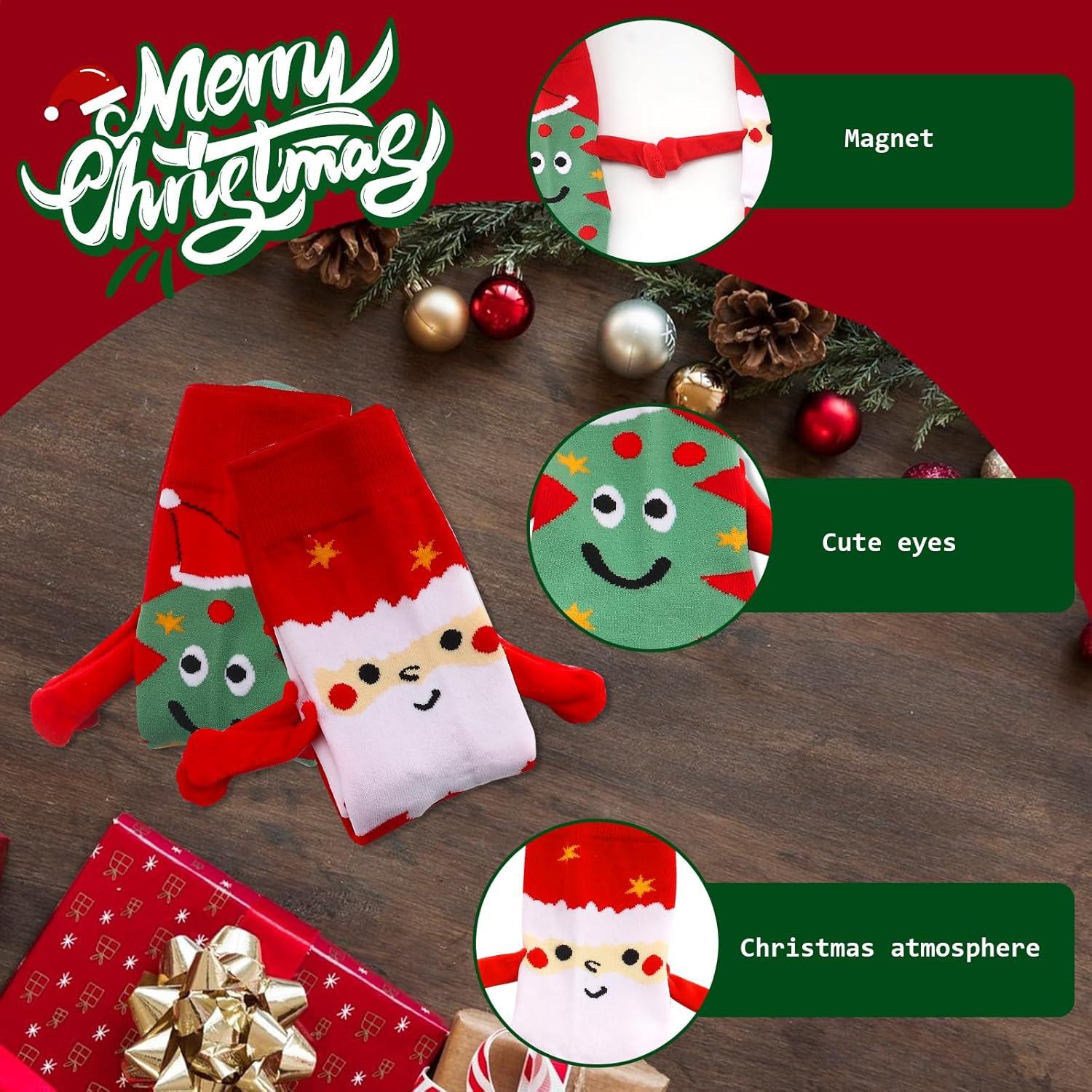Calcetines Magnéticos 3D Navidad Estivaux - 2 Pares