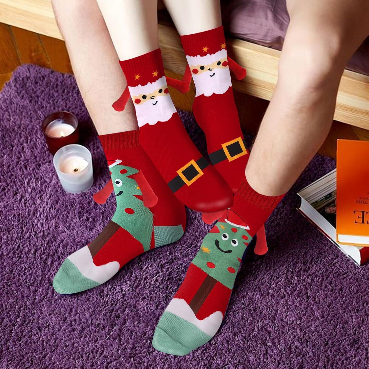 Calcetines Magnéticos 3D Navidad Estivaux - 2 Pares