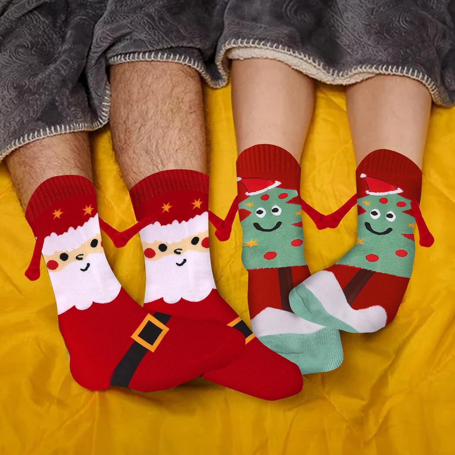 Calcetines Magnéticos 3D Navidad Estivaux - 2 Pares