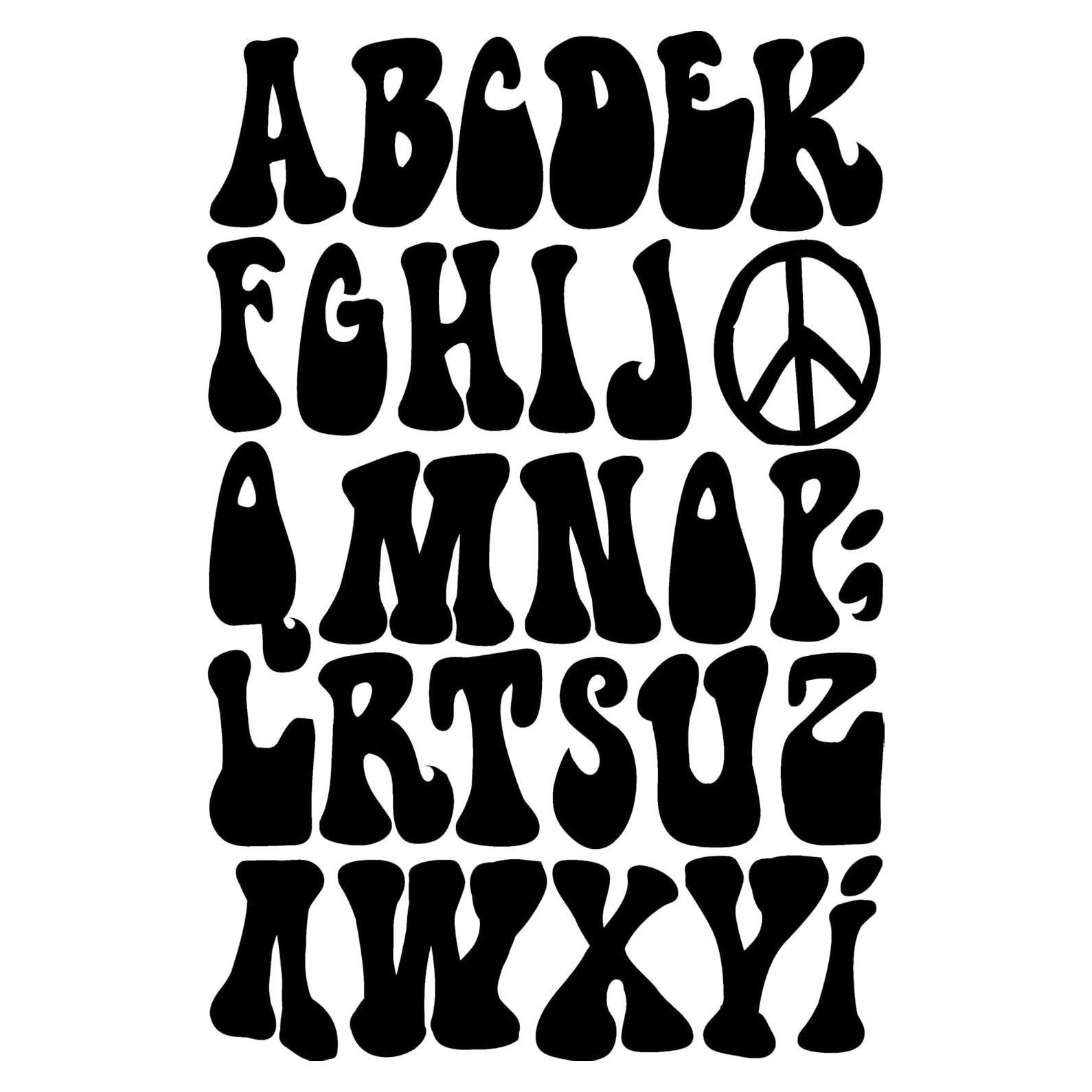 Letras de Planchar Dura-Felt Iron 'Em 2" Negras para Tela