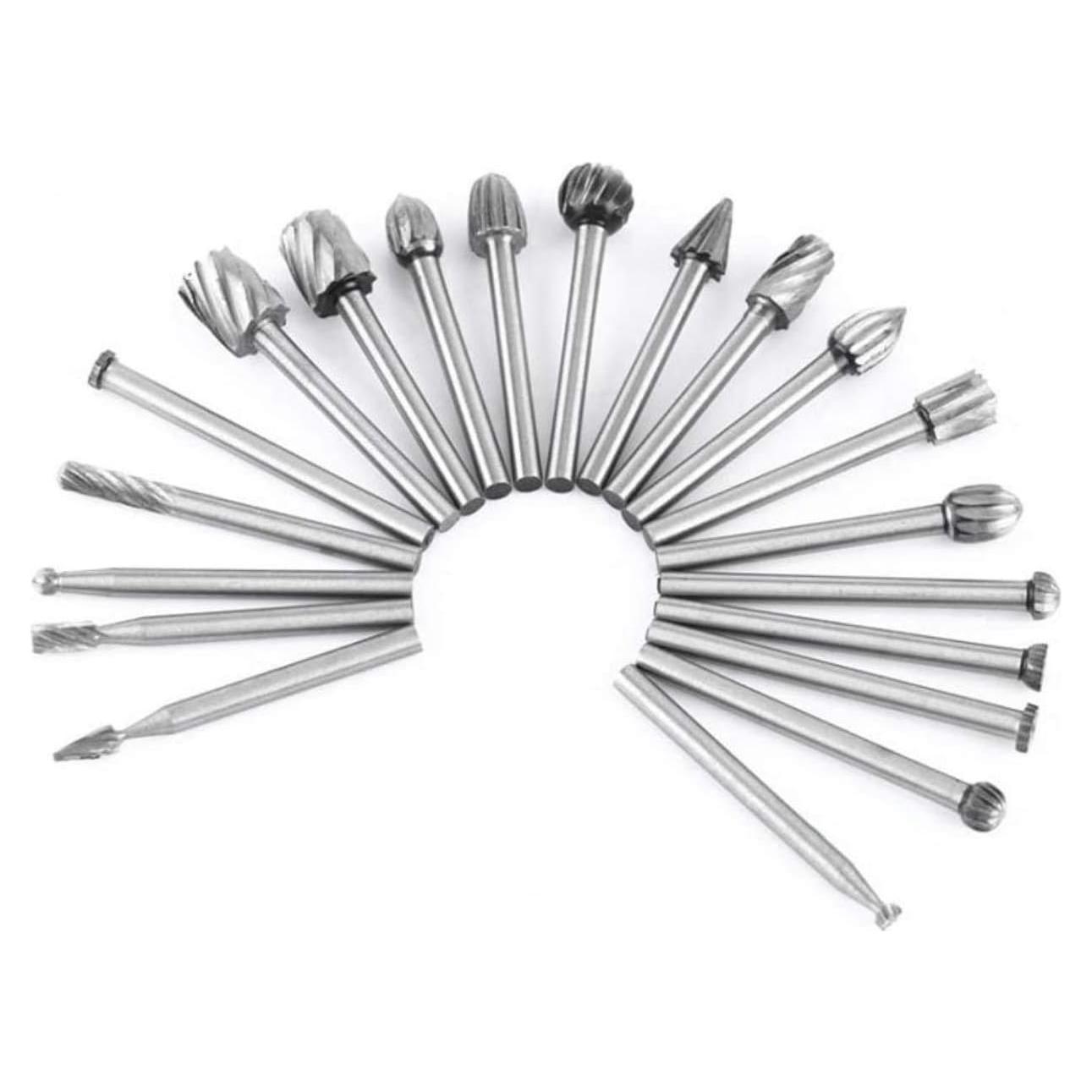 Juego de Fresas Rotativas HSS APlus 20 Piezas 3mm para Carpintería