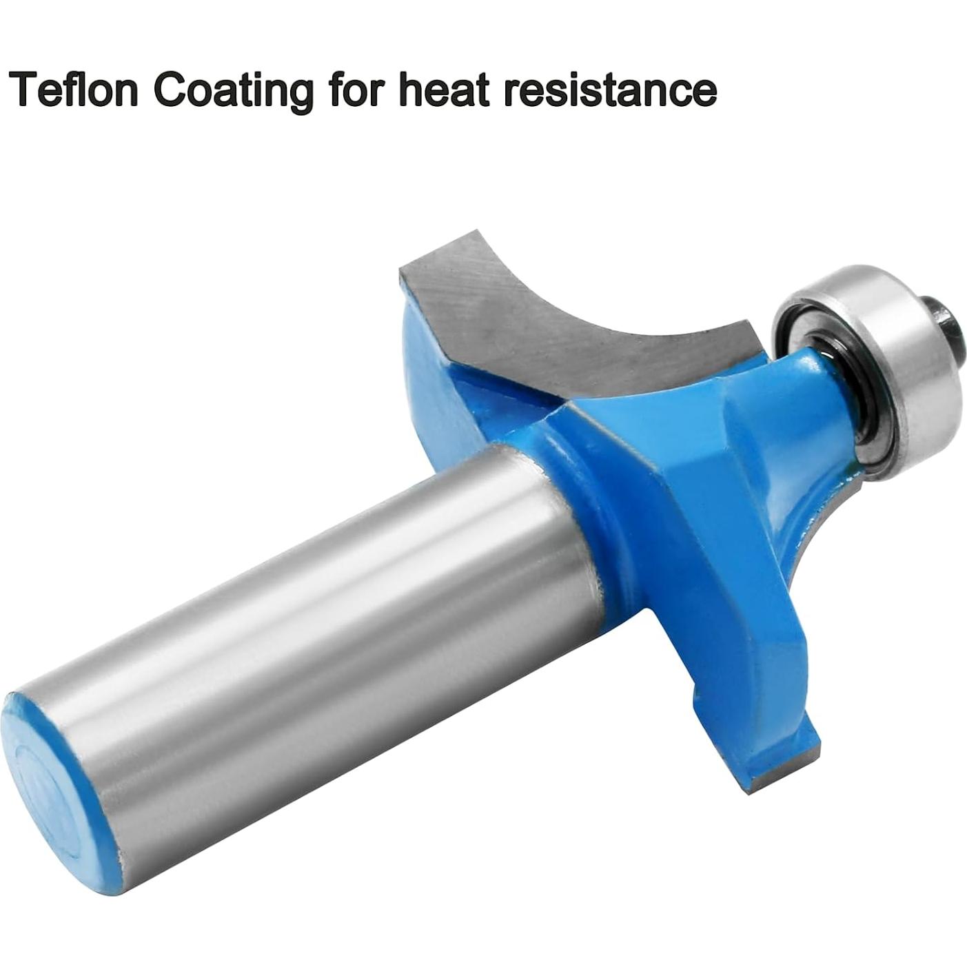 Bit Router Redondeado LDEXIN 25.4mm Eje 12.7mm Azul