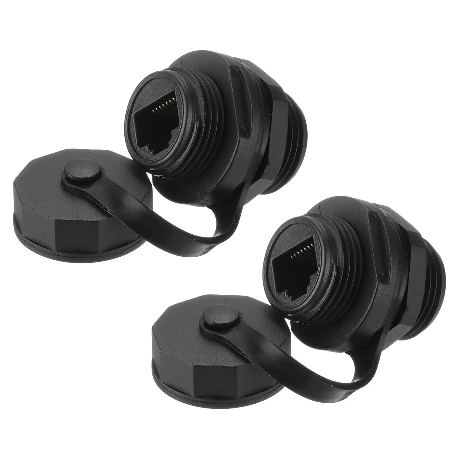 Acoplador RJ45 Blindado IP67 MECCANIXITY para Ethernet CAT6 - Paquete de 2