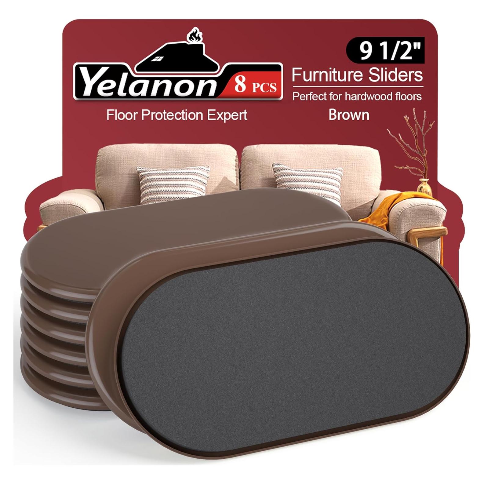 Deslizadores de Muebles Yelanon 8 pcs 24.1 cm Marrón para Alfombra