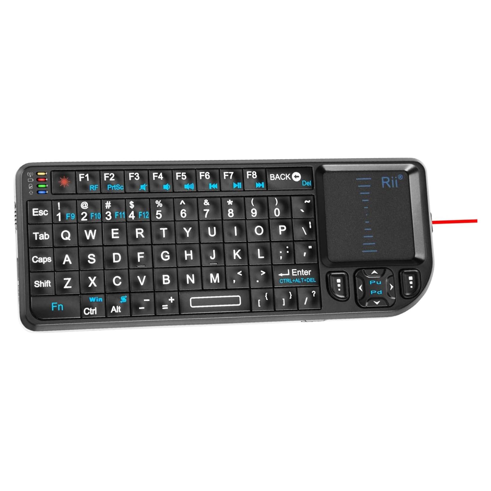 Teclado Inalámbrico Rii Mini con Touchpad y Retroiluminado