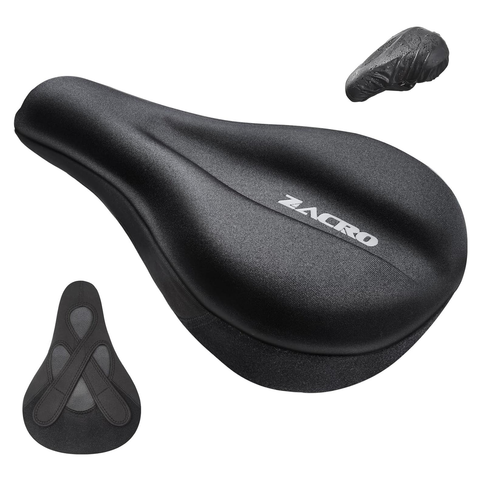 Cojín de Asiento de Bicicleta Zacro - Gel Acolchado Negro