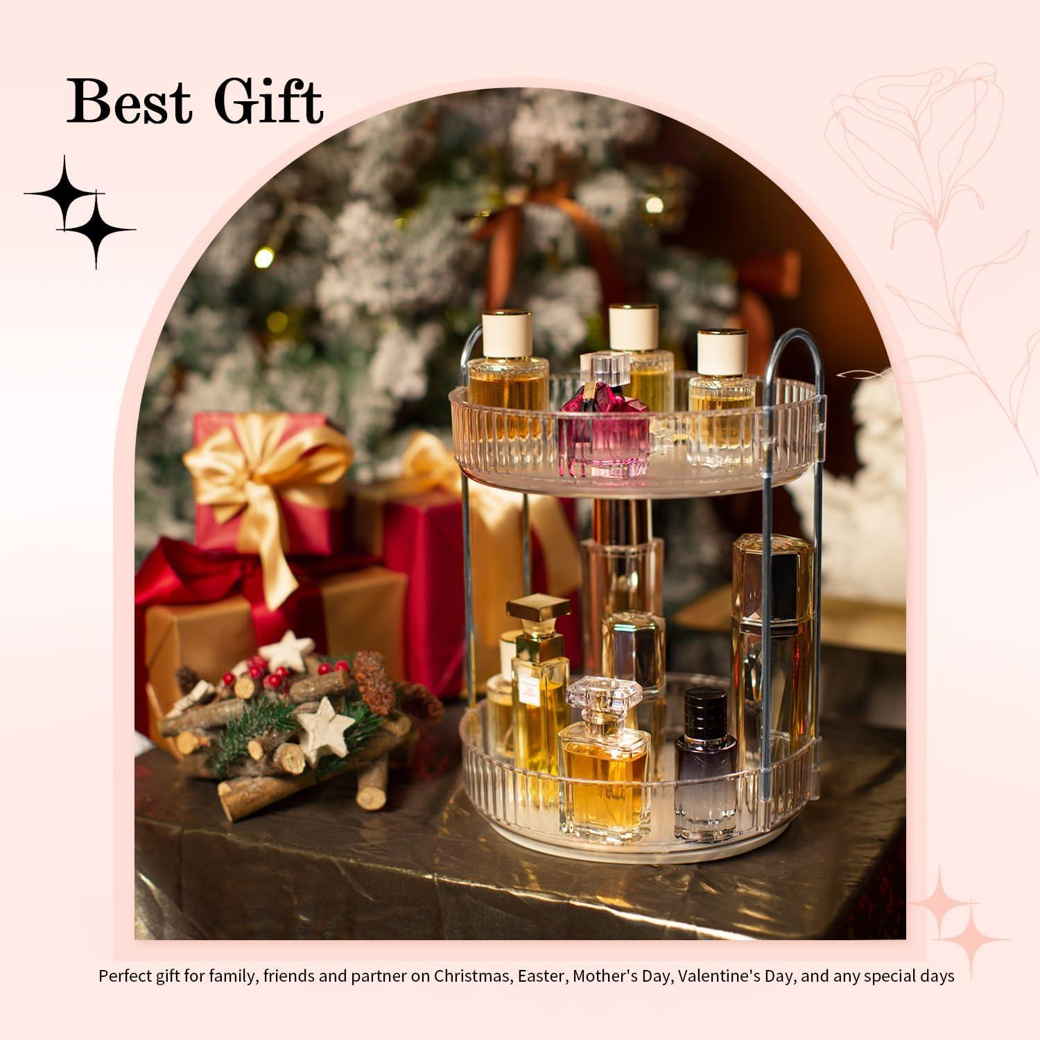 Organizador de Maquillaje Giratorio ALUYUYO 2 Niveles 360°