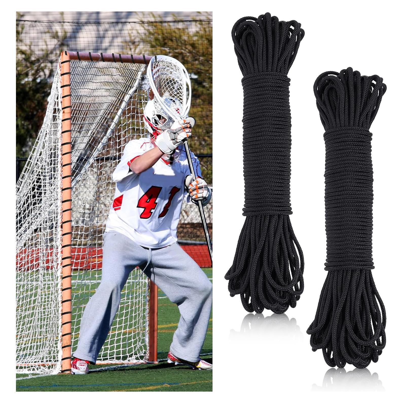 Cordón de Red de Lacrosse Wowangce 28m x 4mm Negro - 2 Pcs
