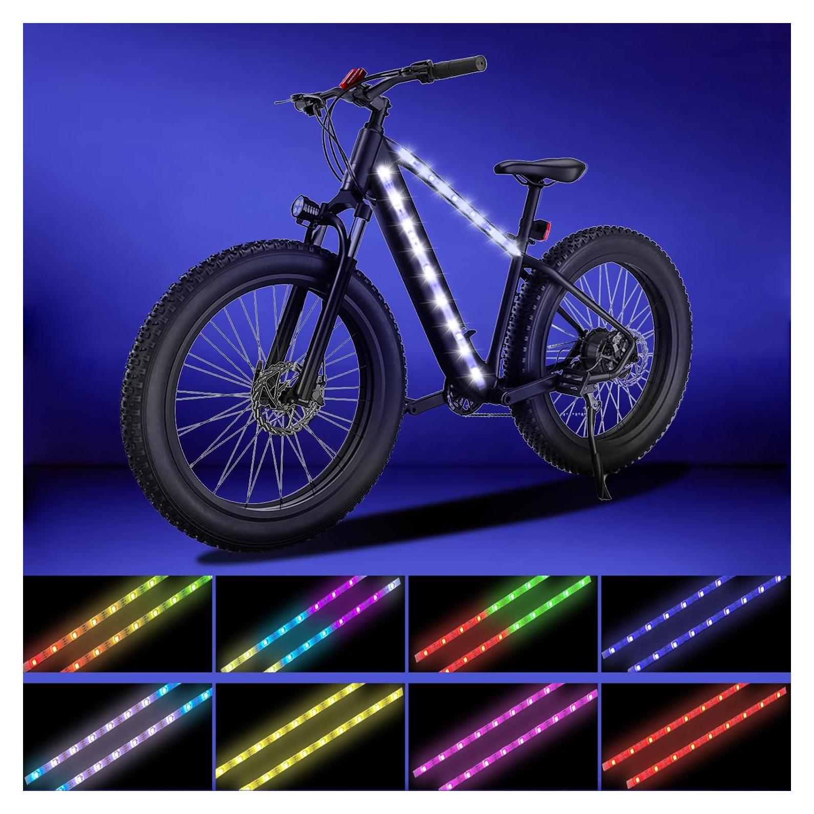 Luces LED para Bicicleta WUYXPG 2Pcs 50cm Impermeables RGB