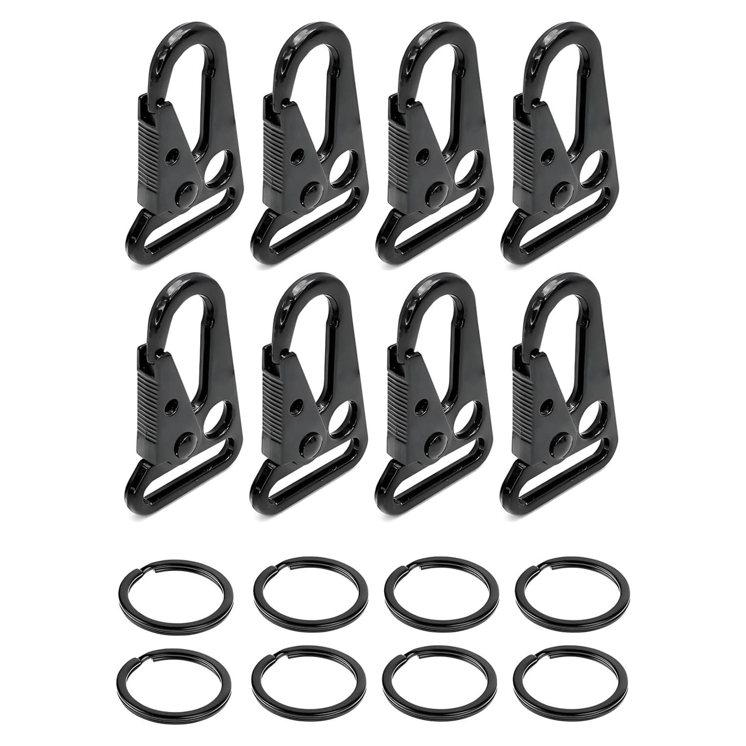 8 Clips de Llavero Tácticos LUYADIN de Metal Resistente 50mm