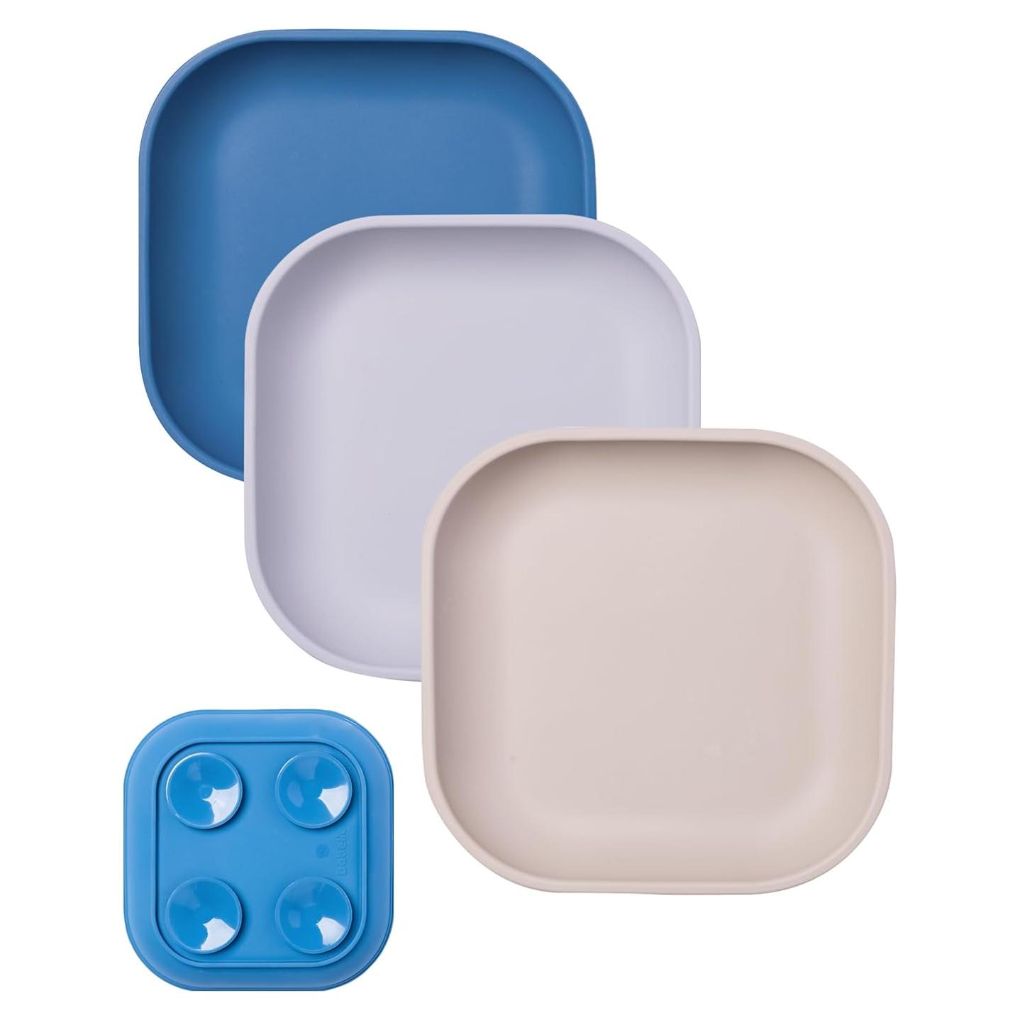 Platos de Succión BABELIO para Bebé 100% Silicona 3 Unidades