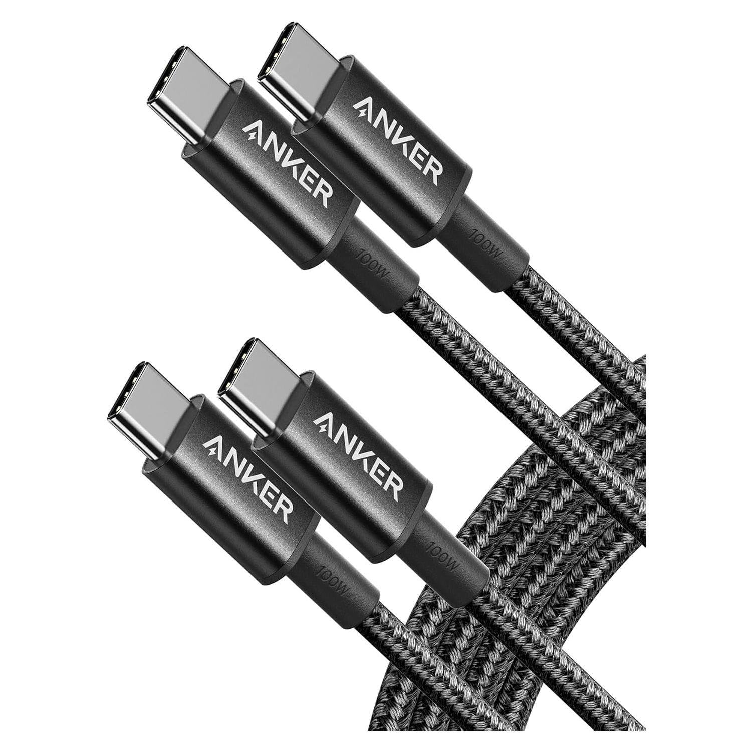 Cable USB C a USB C Anker 2 paquetes 182 cm carga rápida