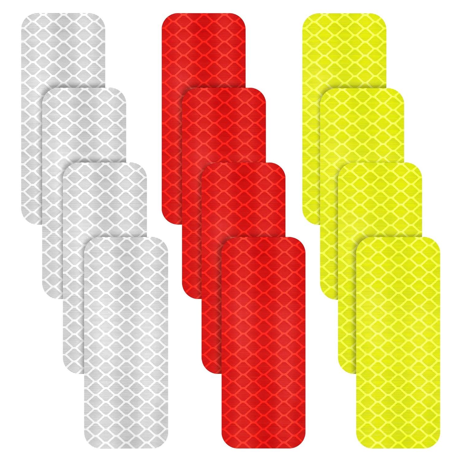 Calcomanías Reflectantes Zonon 12 Piezas 3x8.26 cm Seguridad