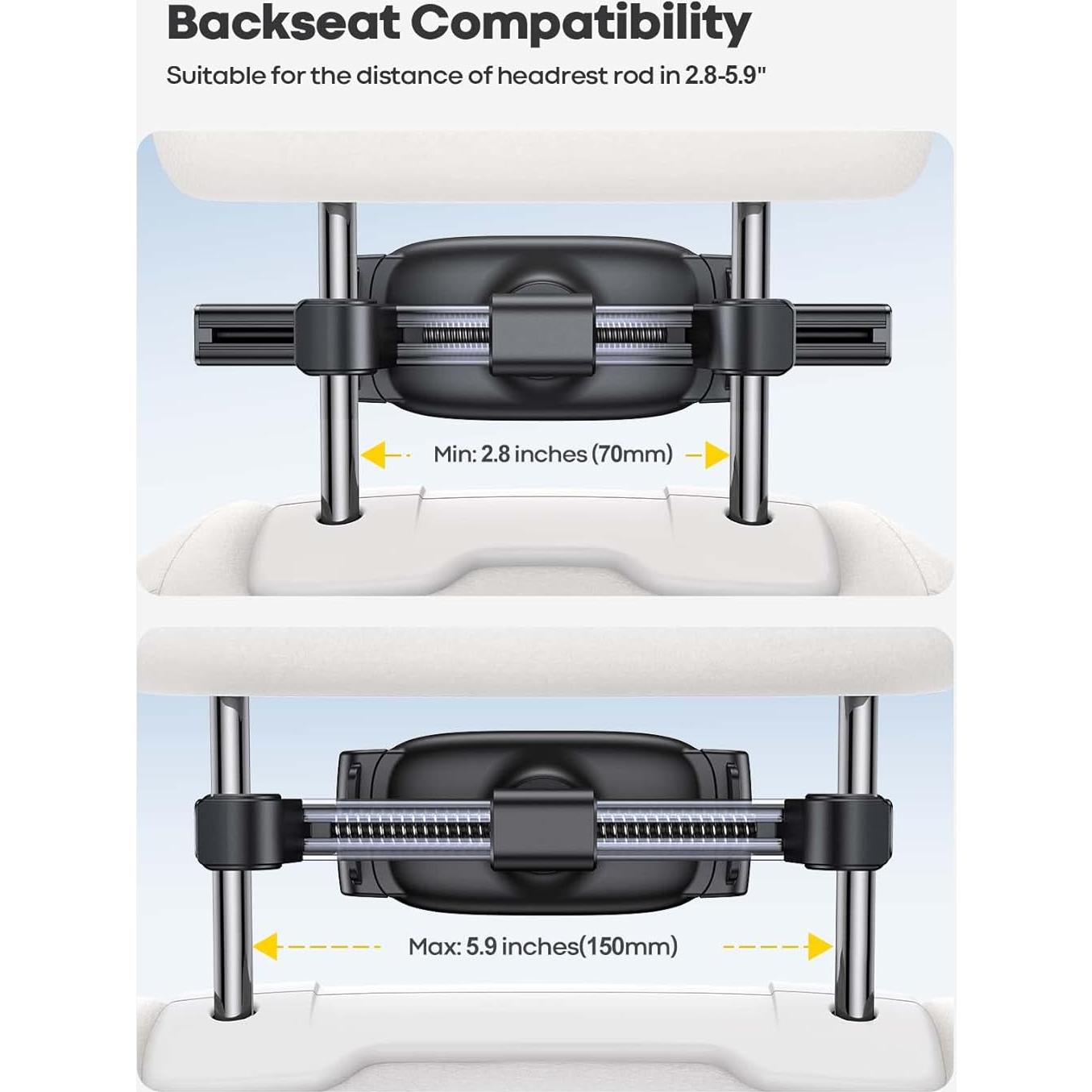 Soporte para Tableta Lamicall CH05 Negro para Reposacabezas
