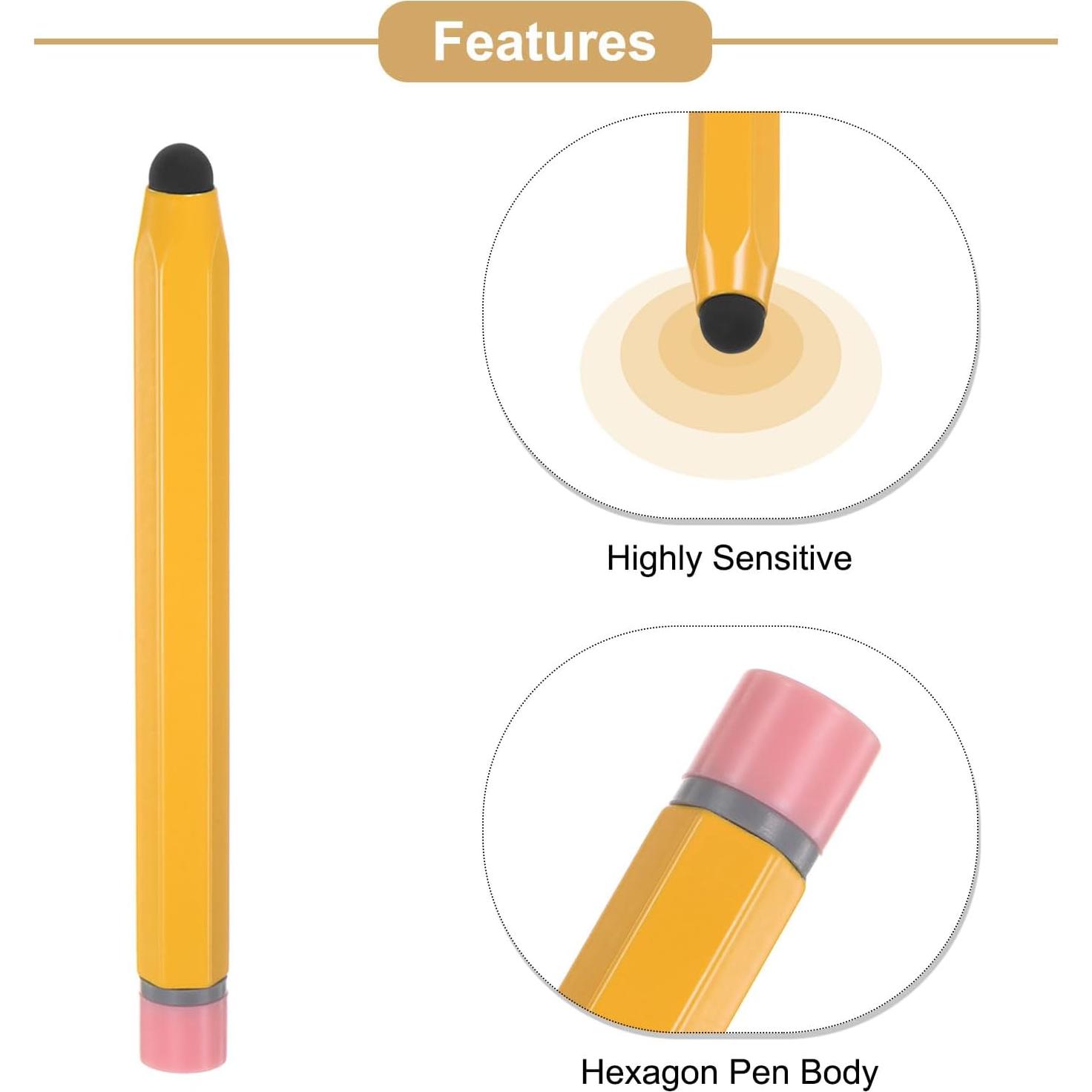 Lápices Stylus MECCANIXITY 2pcs para Pantallas Táctiles 9.65 cm Amarillo